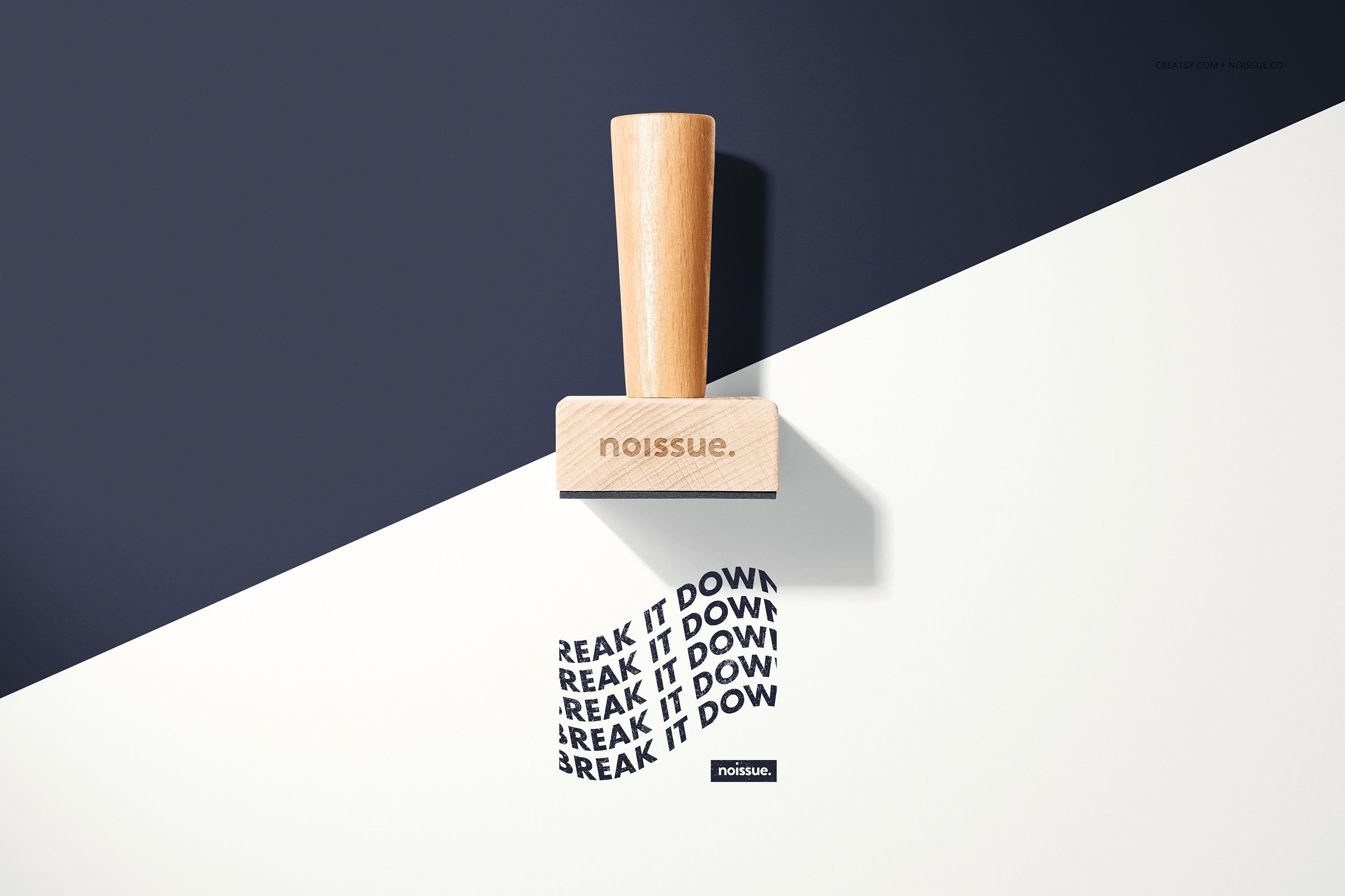 19款时尚品牌徽标LOGO设计木质印章展示贴图样机模板套装 Noissue Wooden Stamps Mockup Set_img_2