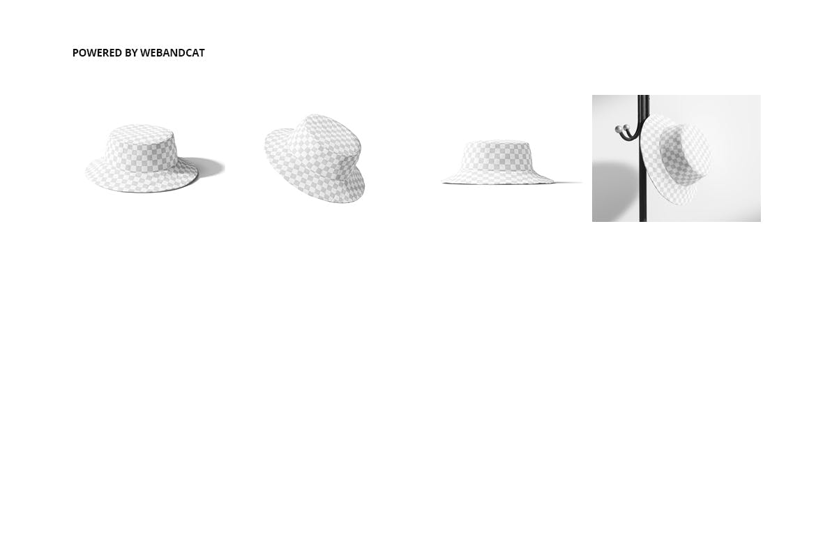 4款渔夫帽LOGO印花图案设计展示样机模板 Bucket Hat Mockup_img_2