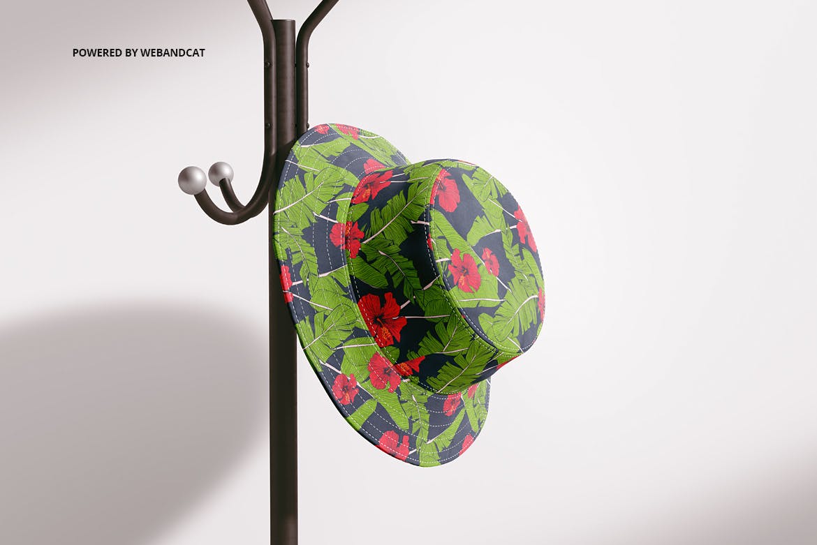 4款渔夫帽LOGO印花图案设计展示样机模板 Bucket Hat Mockup_img_2