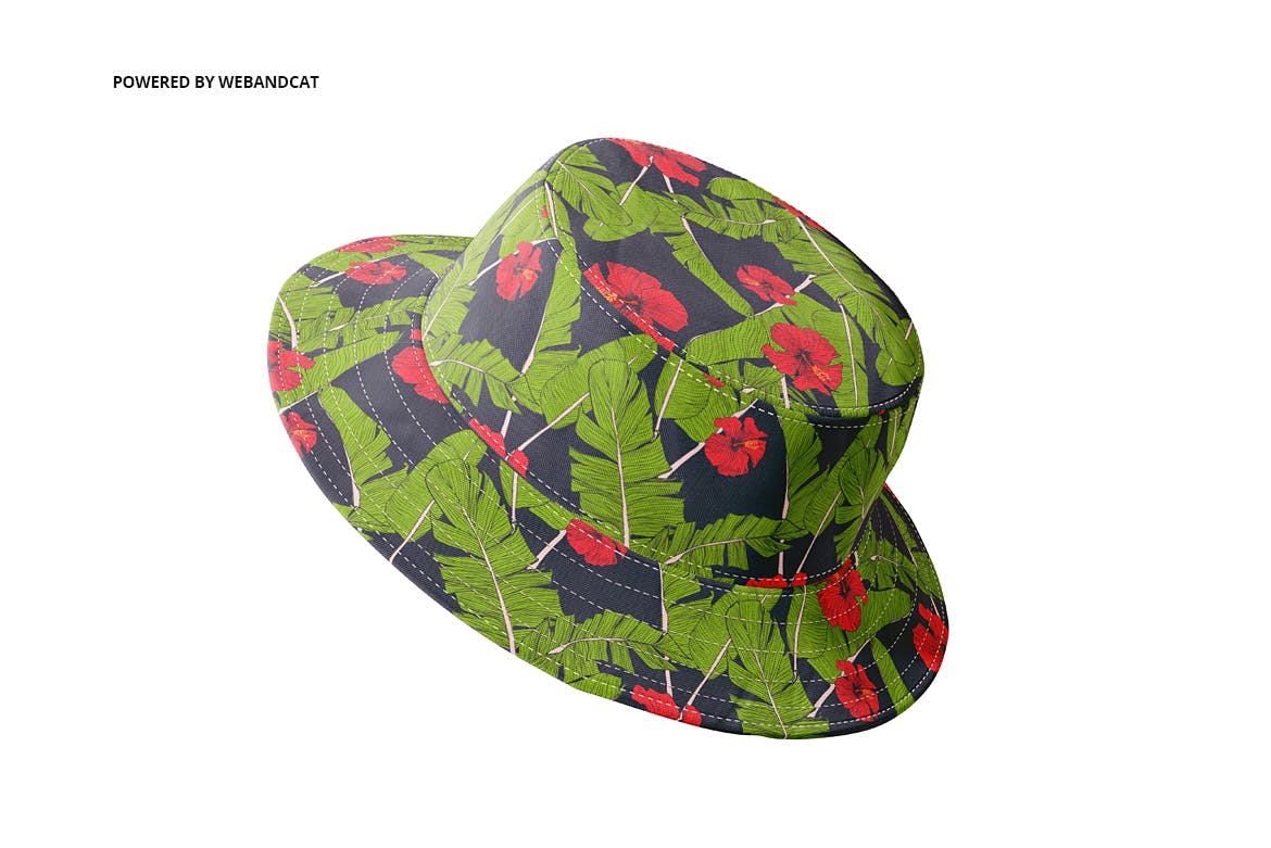 4款渔夫帽LOGO印花图案设计展示样机模板 Bucket Hat Mockup_img_2