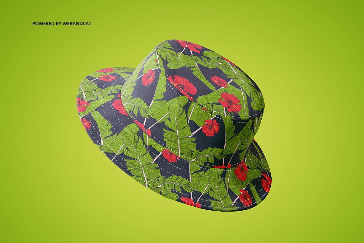 4款渔夫帽LOGO印花图案设计展示样机模板 Bucket Hat Mockup_img_2