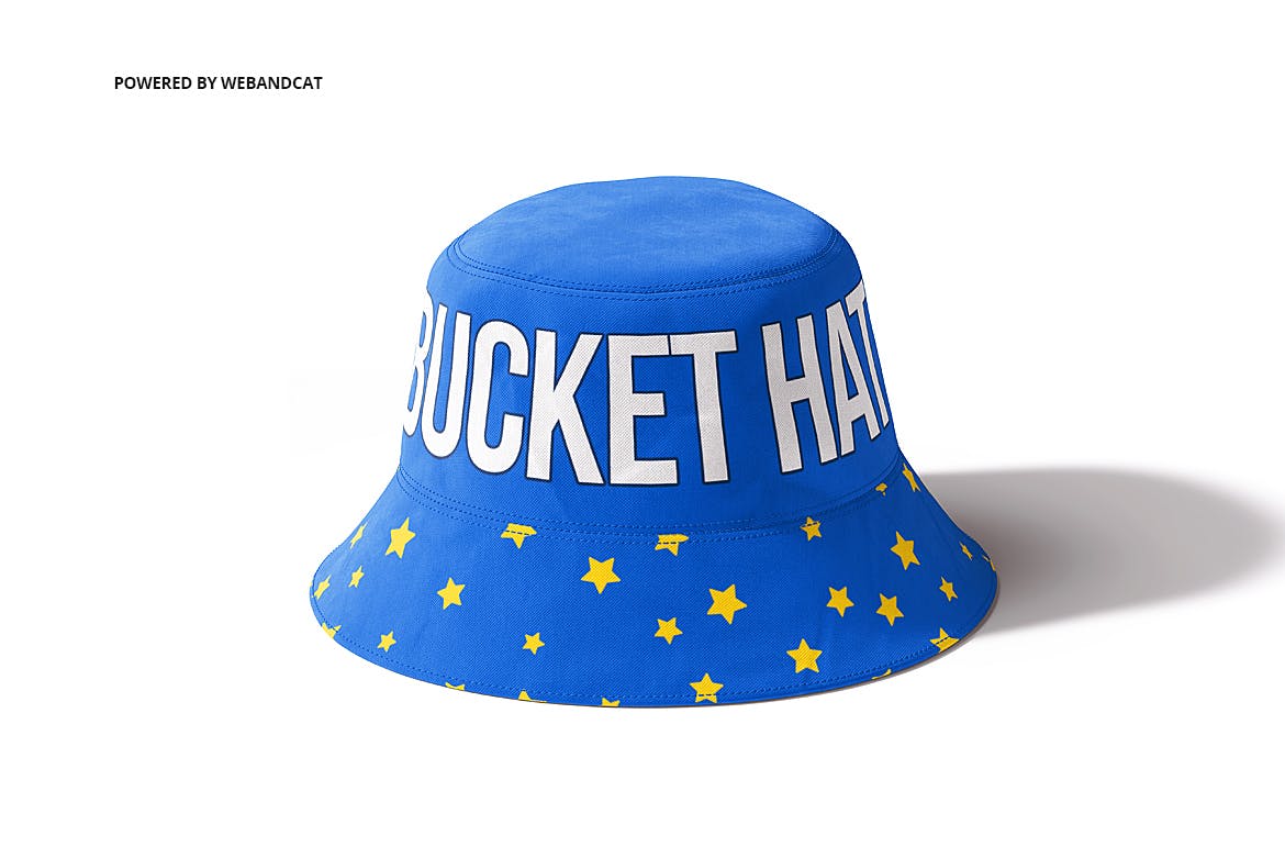 4款渔夫帽LOGO印花图案设计展示样机 Bucket Hat Mockup 2_img_2