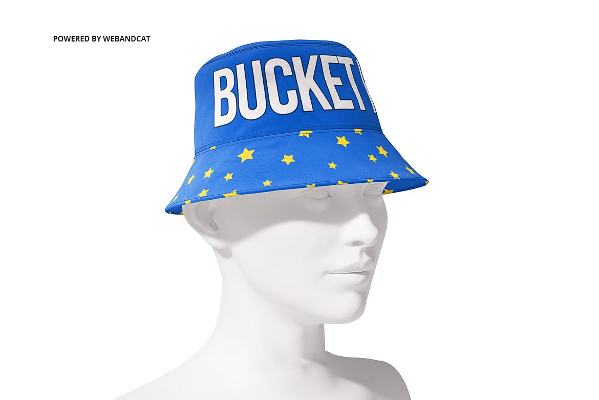 4款渔夫帽LOGO印花图案设计展示样机 Bucket Hat Mockup 2_img_2