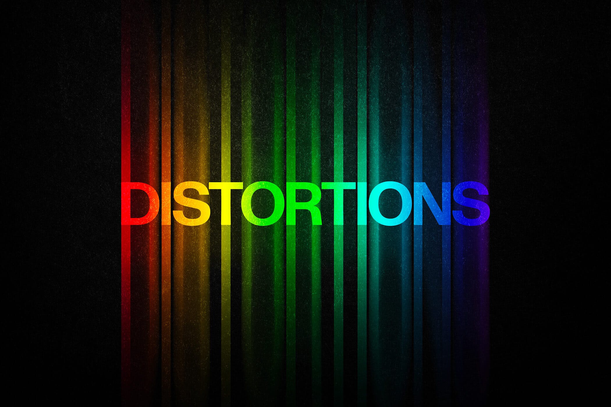 4款炫彩故障失真文字效果徽标标题设计PS素材源文件 Color Distortion Text Effect_img_2