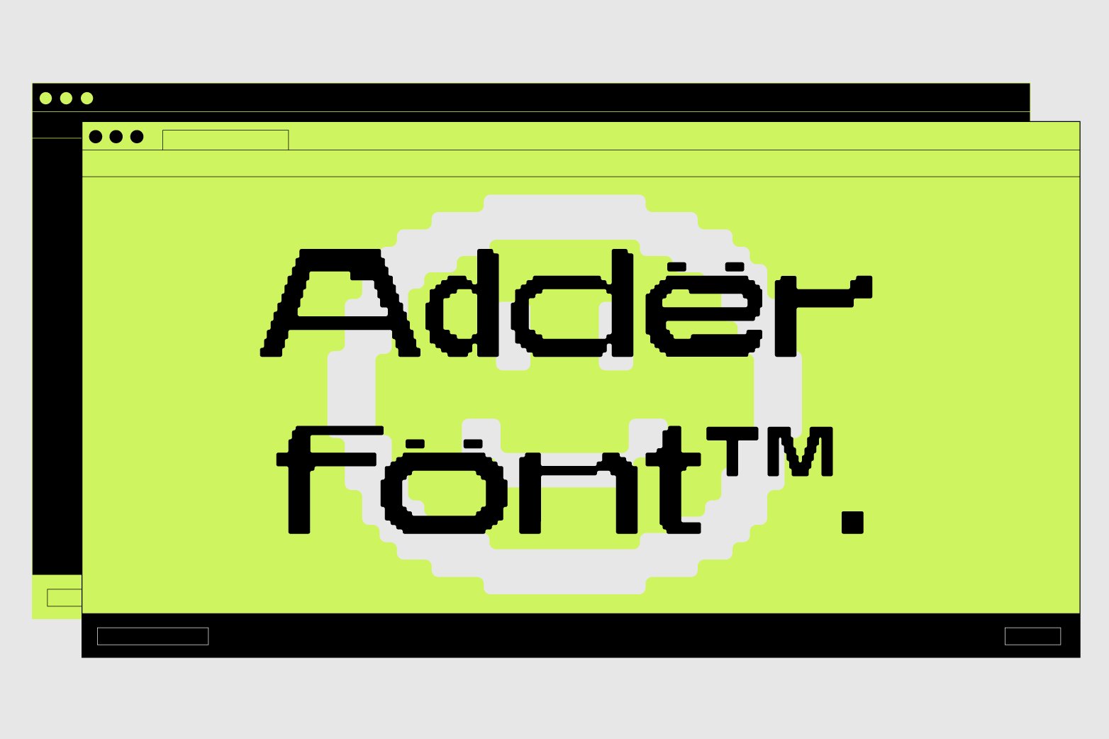 潮流像素点状颗粒徽标标题文字设计英文字体素材 Addër Font_img_2