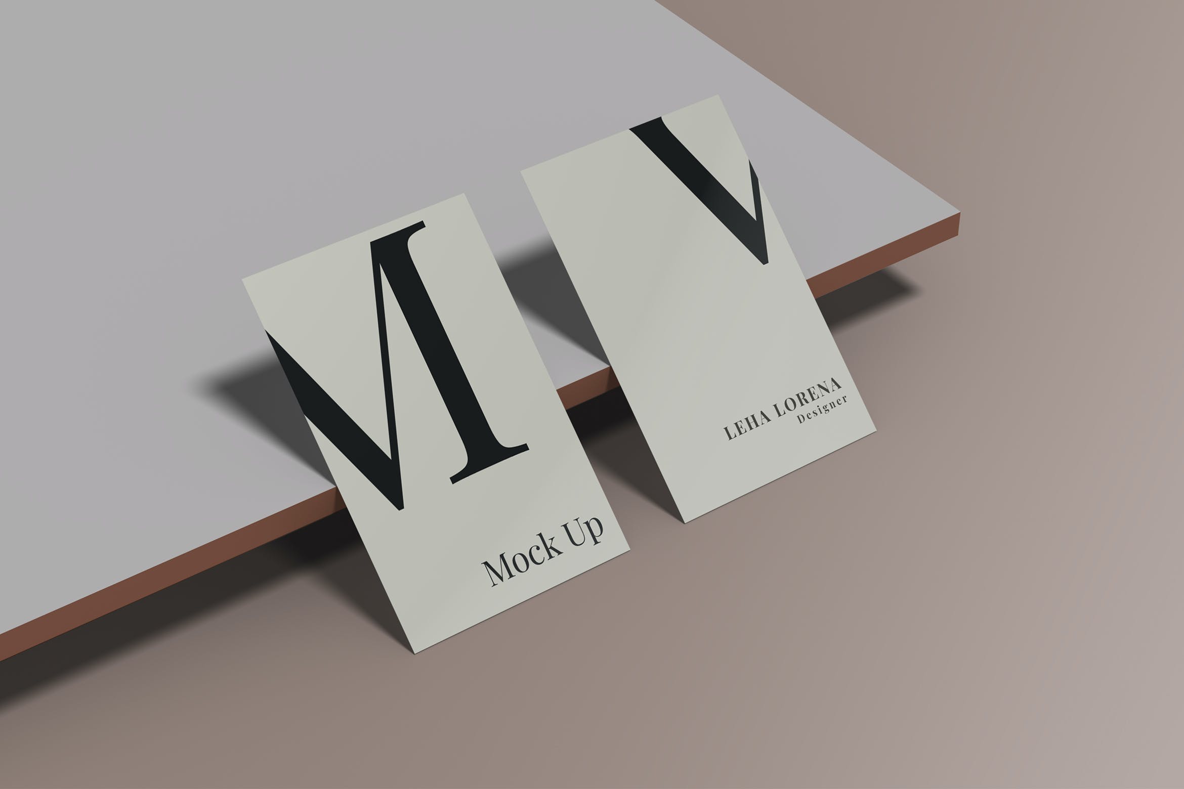 极简主义商务名片设计展示样机模板 Business Card Mockup_img_2