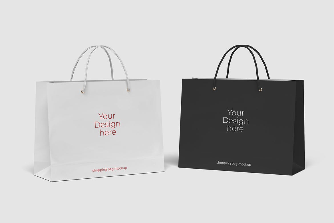 商城购物手提纸袋设计智能贴图模板 Shopping Bag Mockup Vol 01_img_2