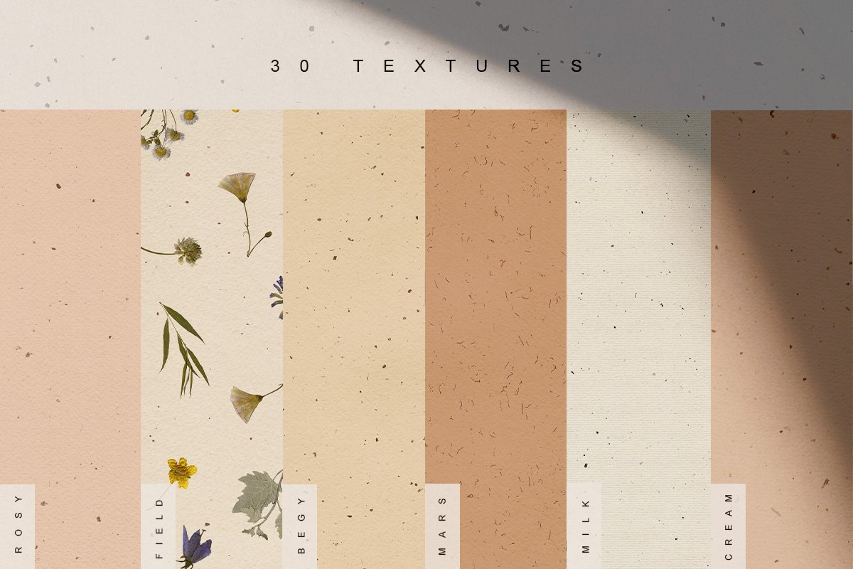 30款高清腮红圆点纸张纹理背景图片素材 30 Blush Craft Paper Textures_img_2