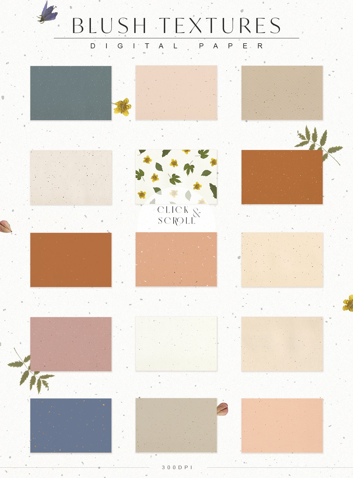 30款高清腮红圆点纸张纹理背景图片素材 30 Blush Craft Paper Textures_img_2