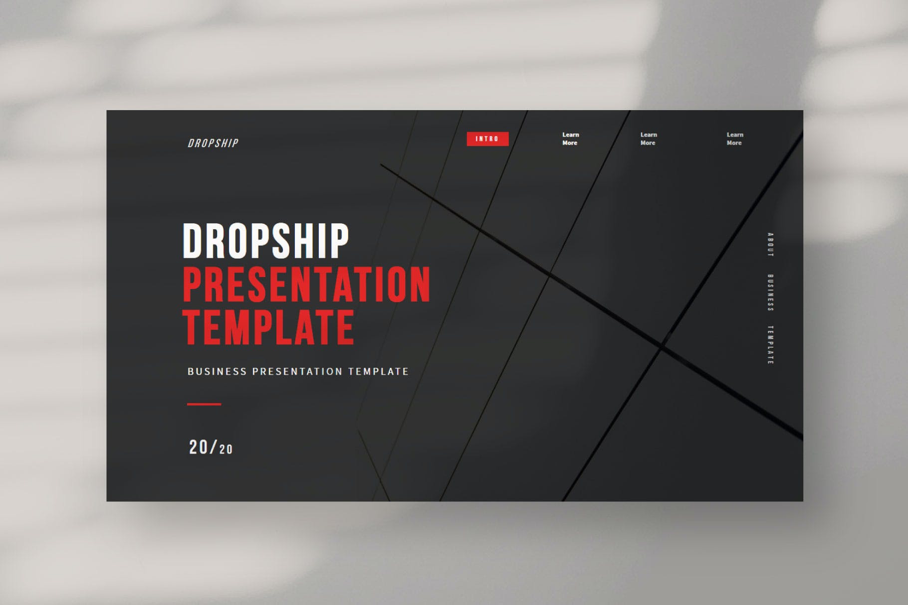 简约服装摄影作品集演示文稿设计模板 Dropship - Powerpoint Template_img_2