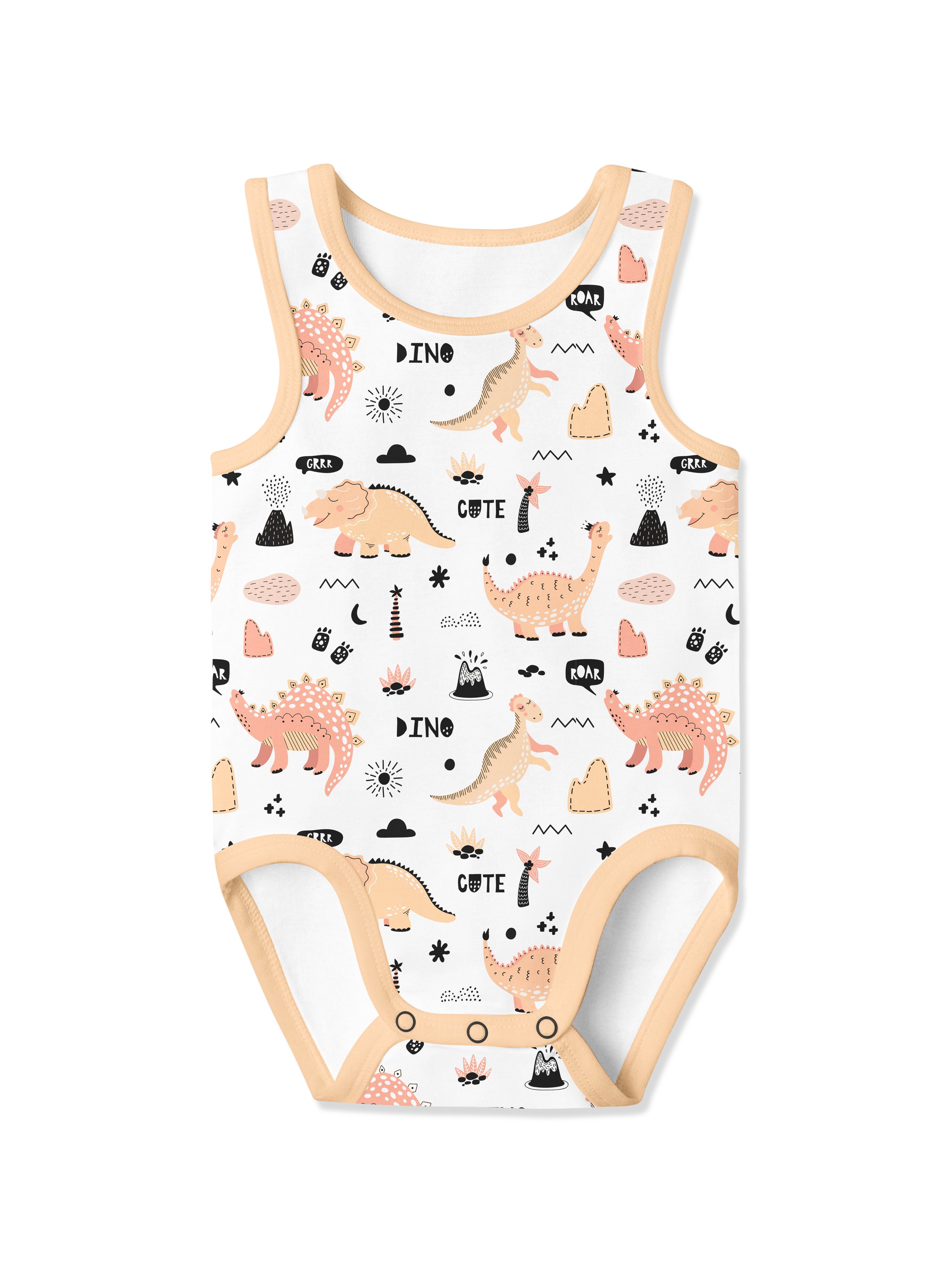 婴儿连体衣背心印花图案设计展示样机合集 Baby Tank Top Body Mockups Set_img_2