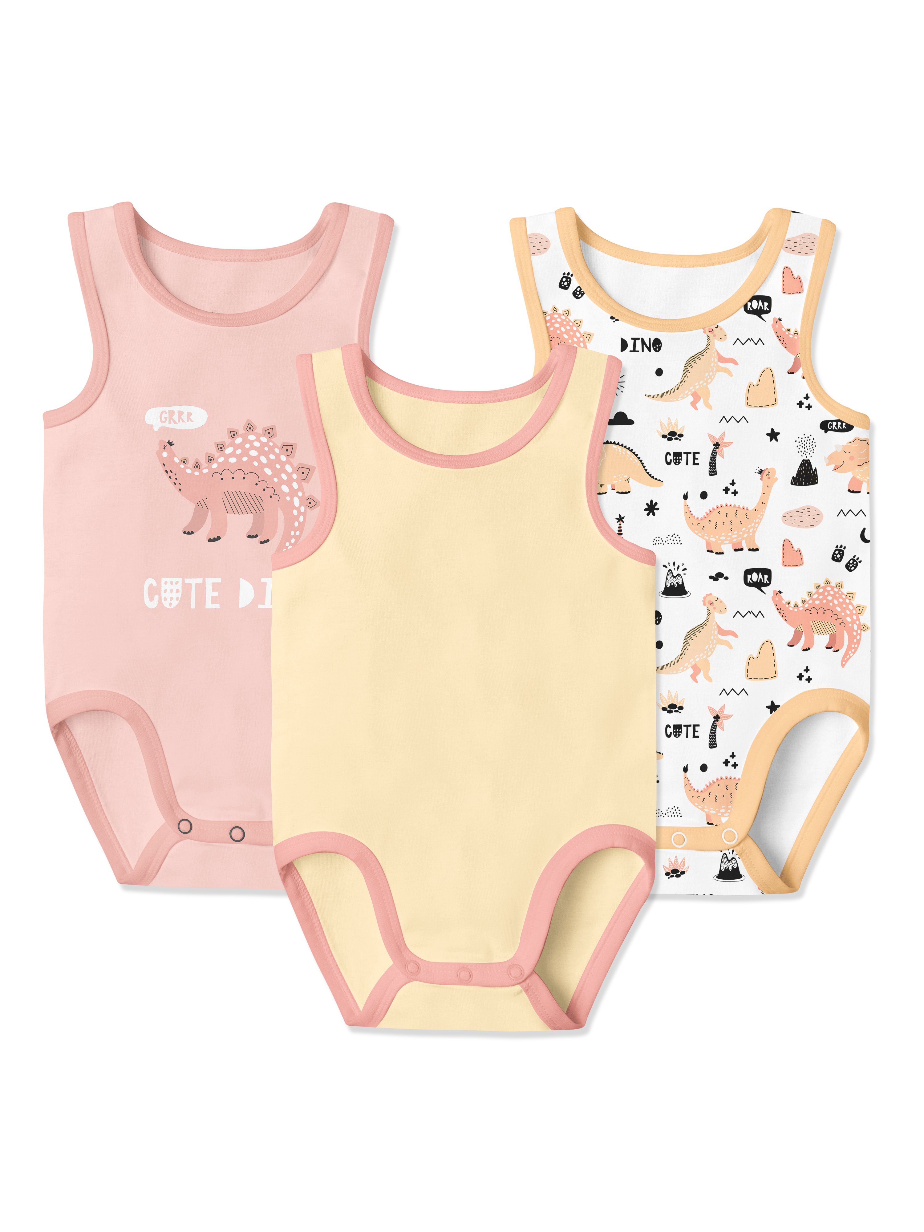 婴儿连体衣背心印花图案设计展示样机合集 Baby Tank Top Body Mockups Set_img_2