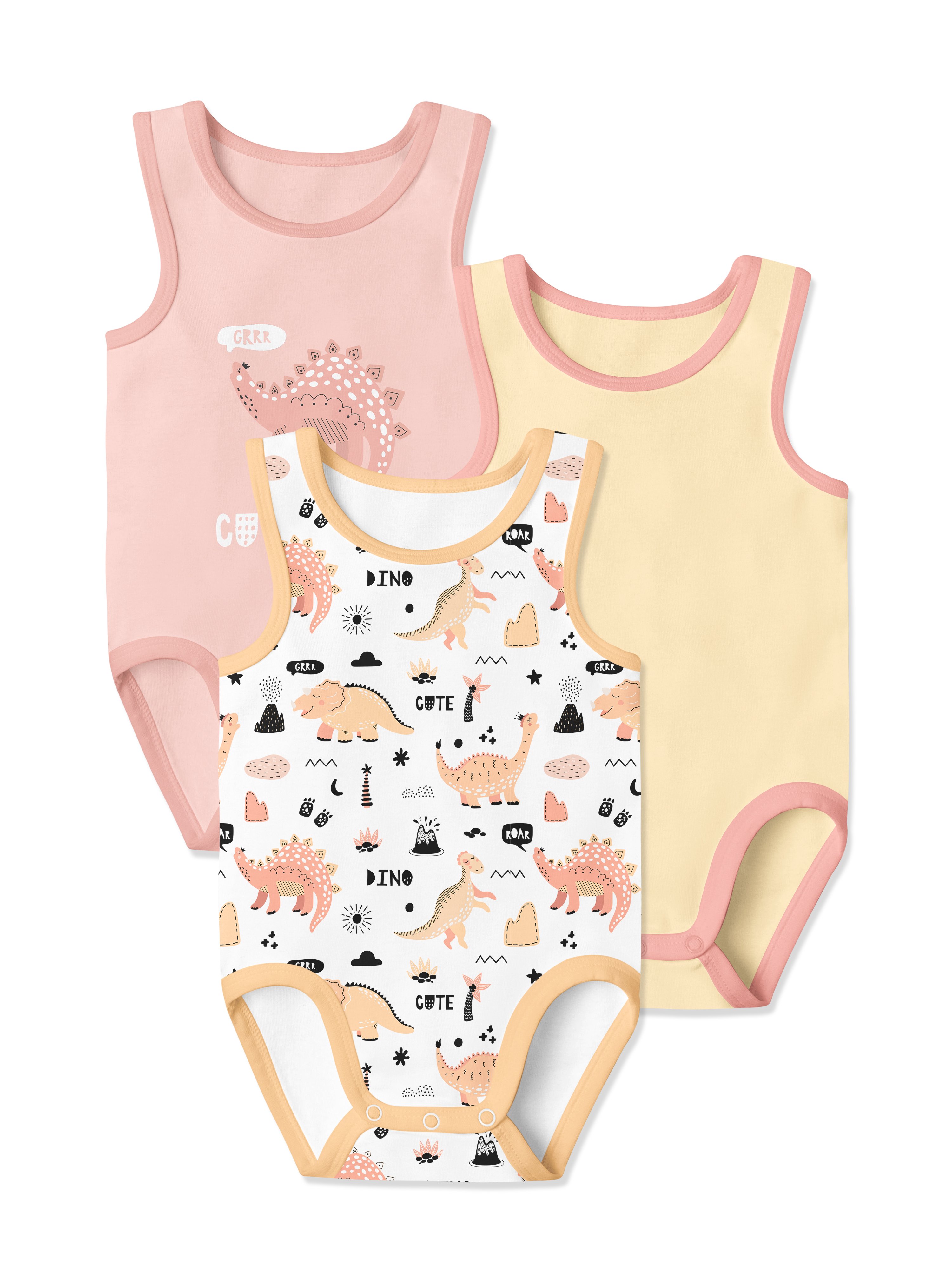 婴儿连体衣背心印花图案设计展示样机合集 Baby Tank Top Body Mockups Set_img_2