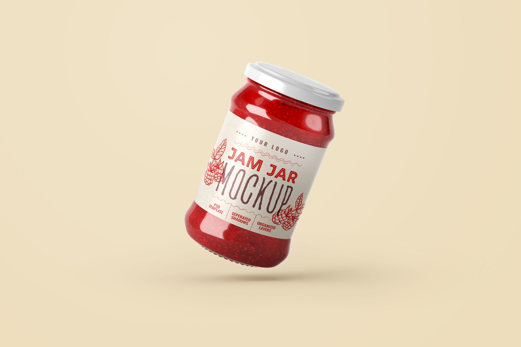 12款果酱罐标签设计智能贴图样机套装 Jam Jar Mockup Set | Label Design_img_2
