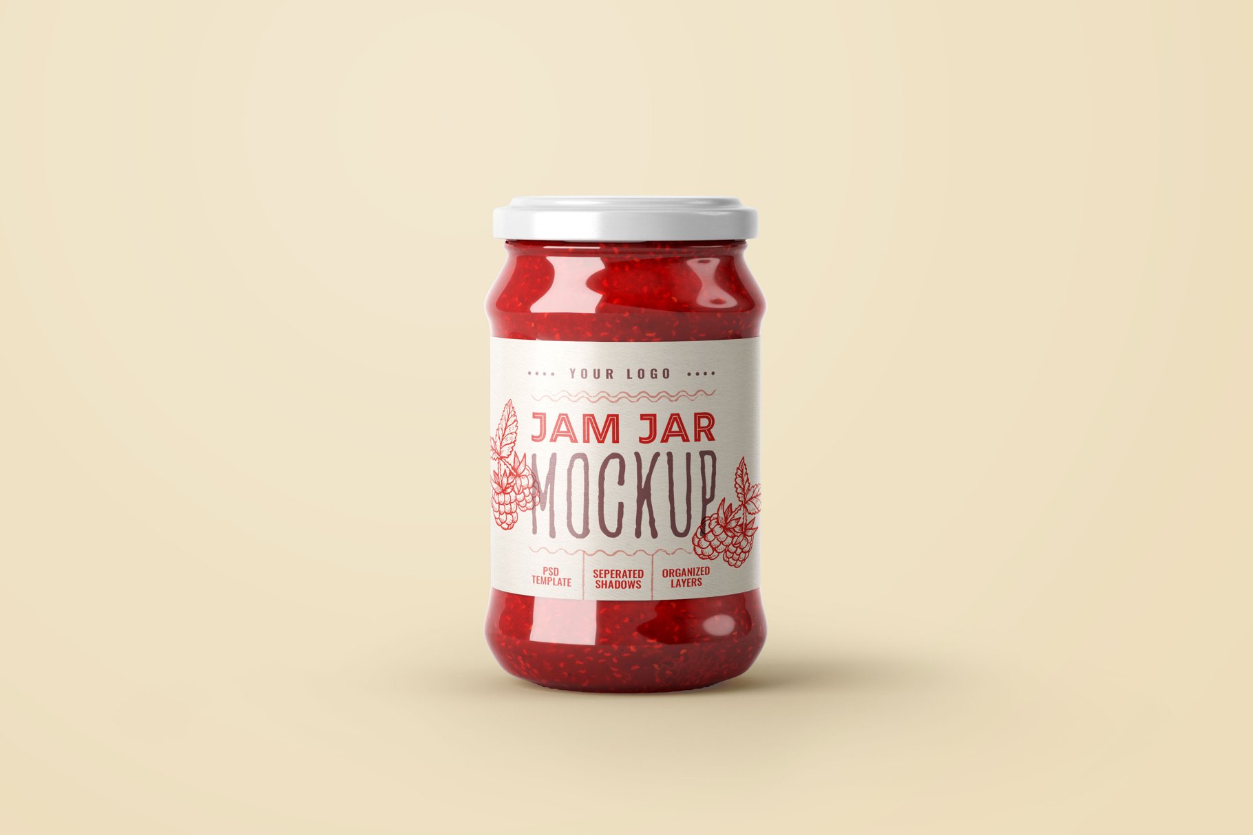 12款果酱罐标签设计智能贴图样机套装 Jam Jar Mockup Set | Label Design_img_2