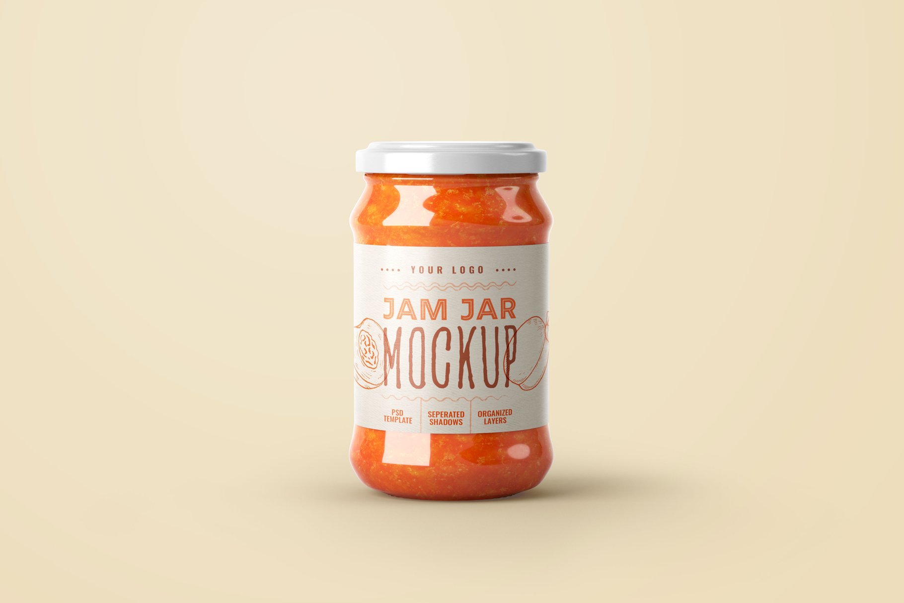 12款果酱罐标签设计智能贴图样机套装 Jam Jar Mockup Set | Label Design_img_2