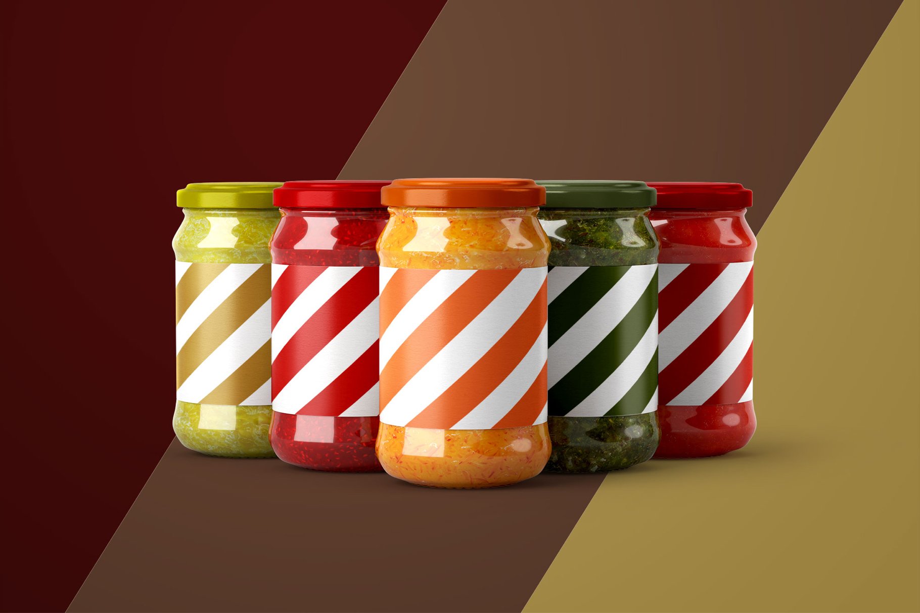 12款果酱罐标签设计智能贴图样机套装 Jam Jar Mockup Set | Label Design_img_2