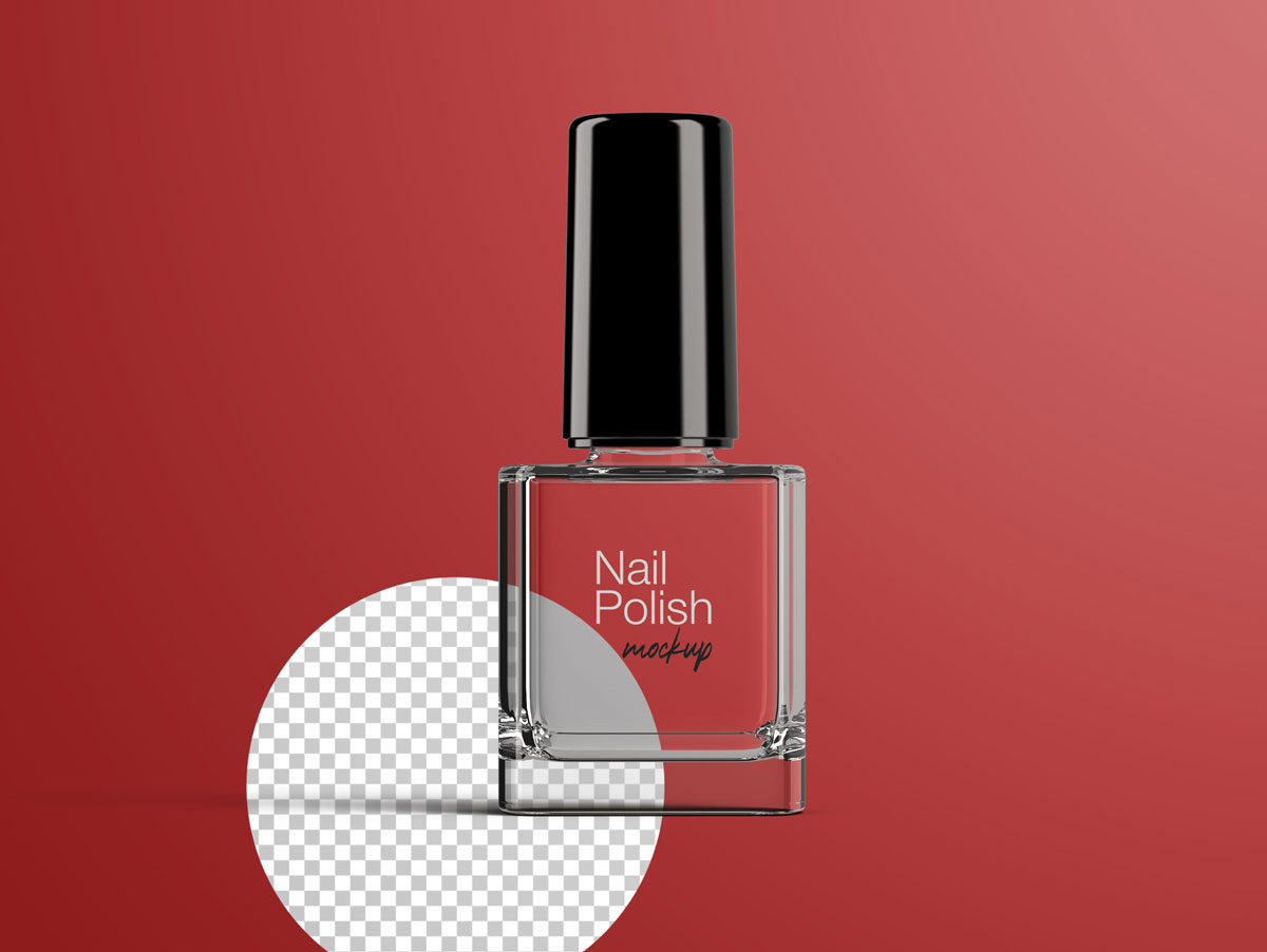 8款指甲油玻璃包装瓶设计展示样机模板 Nail Polish Bottle Mockup Pack_img_2