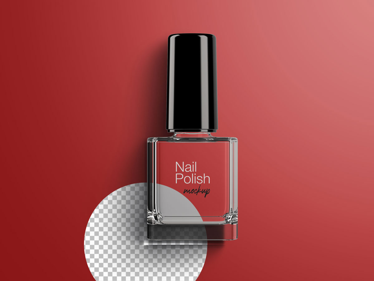 8款指甲油玻璃包装瓶设计展示样机模板 Nail Polish Bottle Mockup Pack_img_2