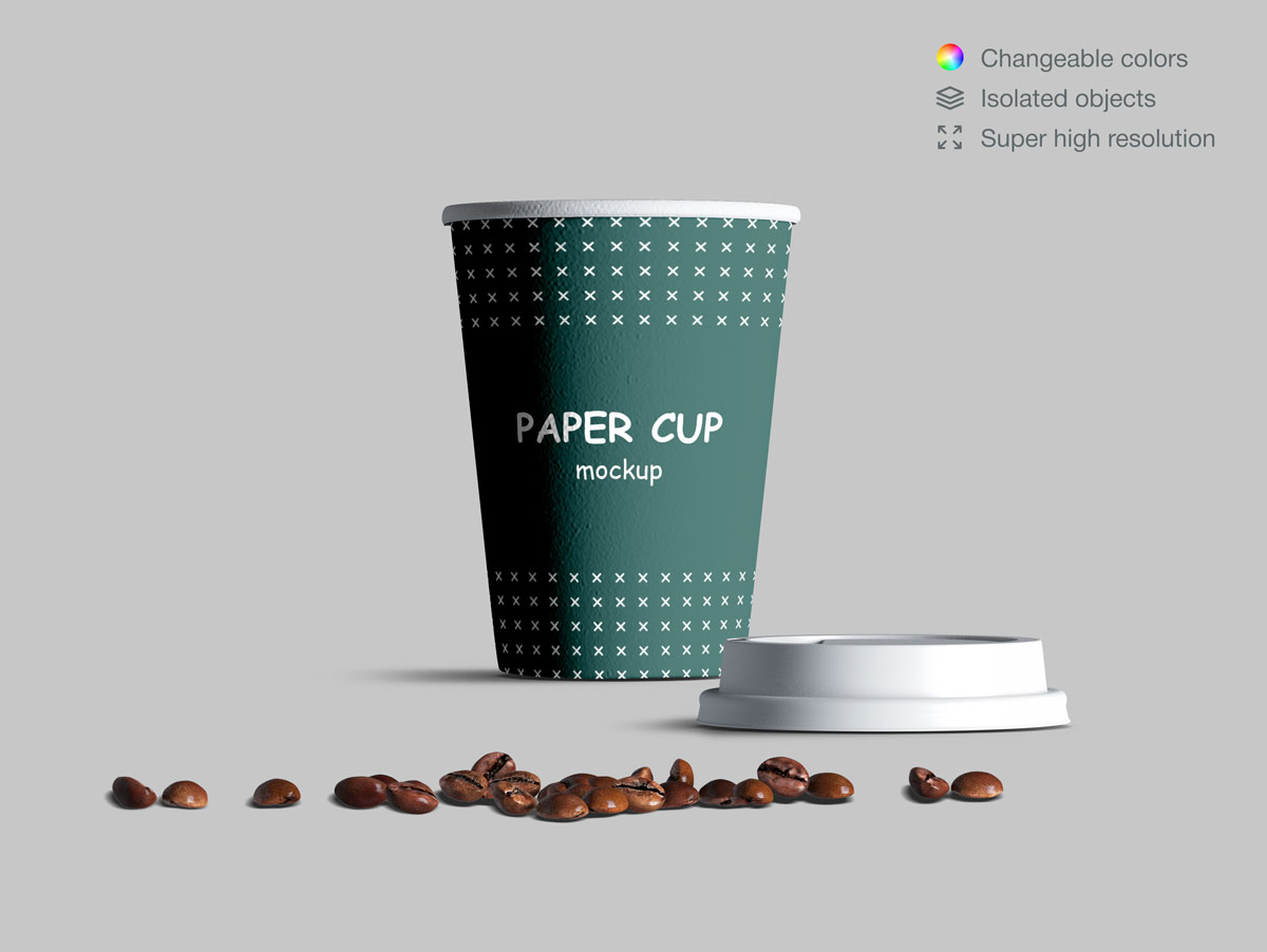 咖啡纸杯包装纸袋设计展示样机模板合集 Takeaway Paper Cups and Coffee Branding Mockup Set_img_2