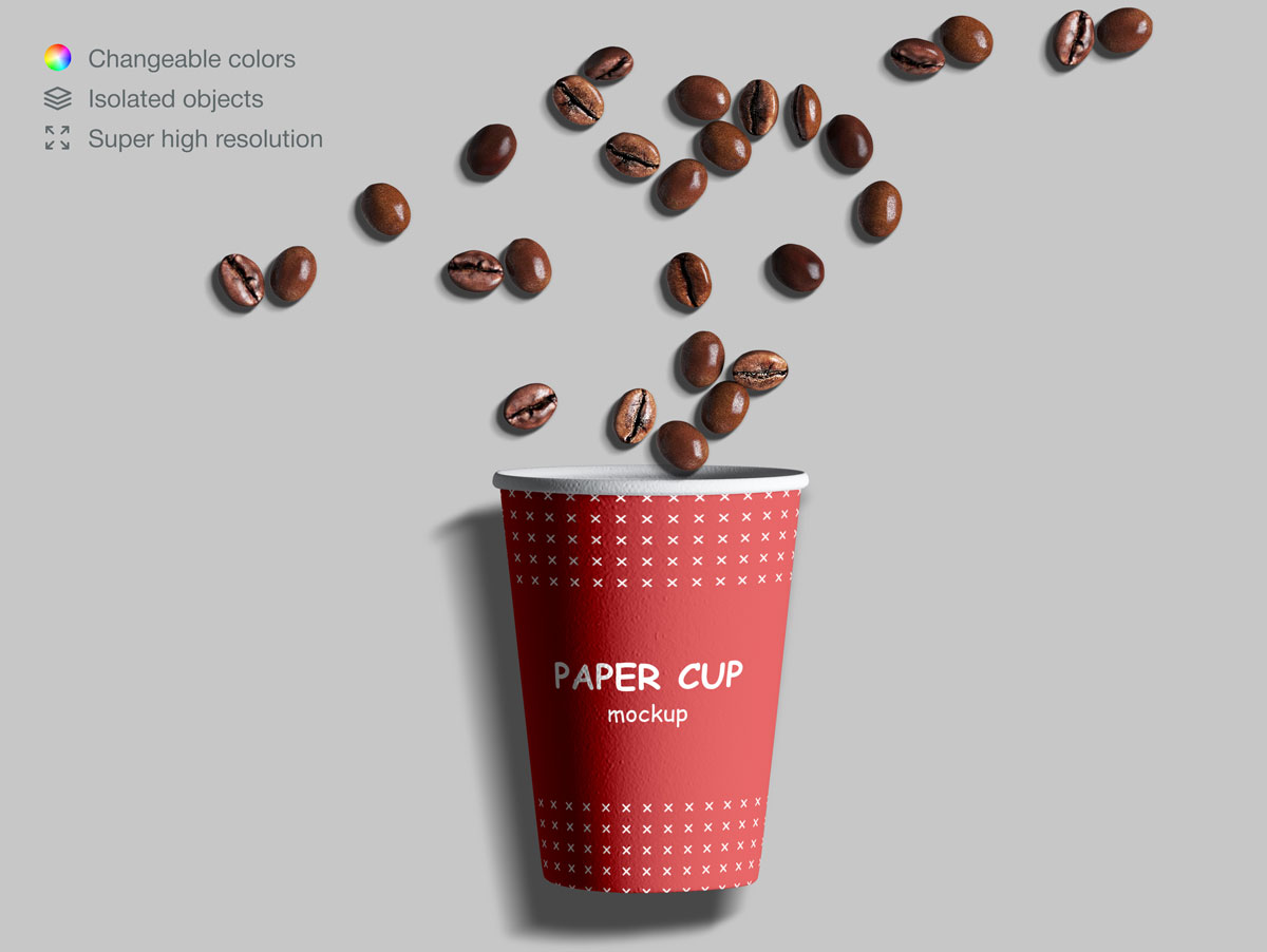 咖啡纸杯包装纸袋设计展示样机模板合集 Takeaway Paper Cups and Coffee Branding Mockup Set_img_2