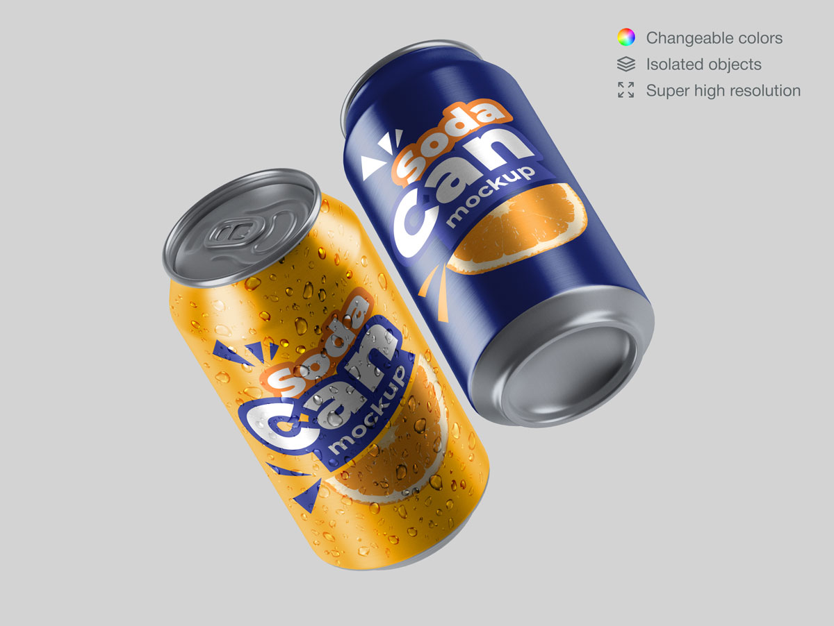 15款饮料苏打水易拉罐设计展示样机合集 Soda Can Mockup Pack_img_2