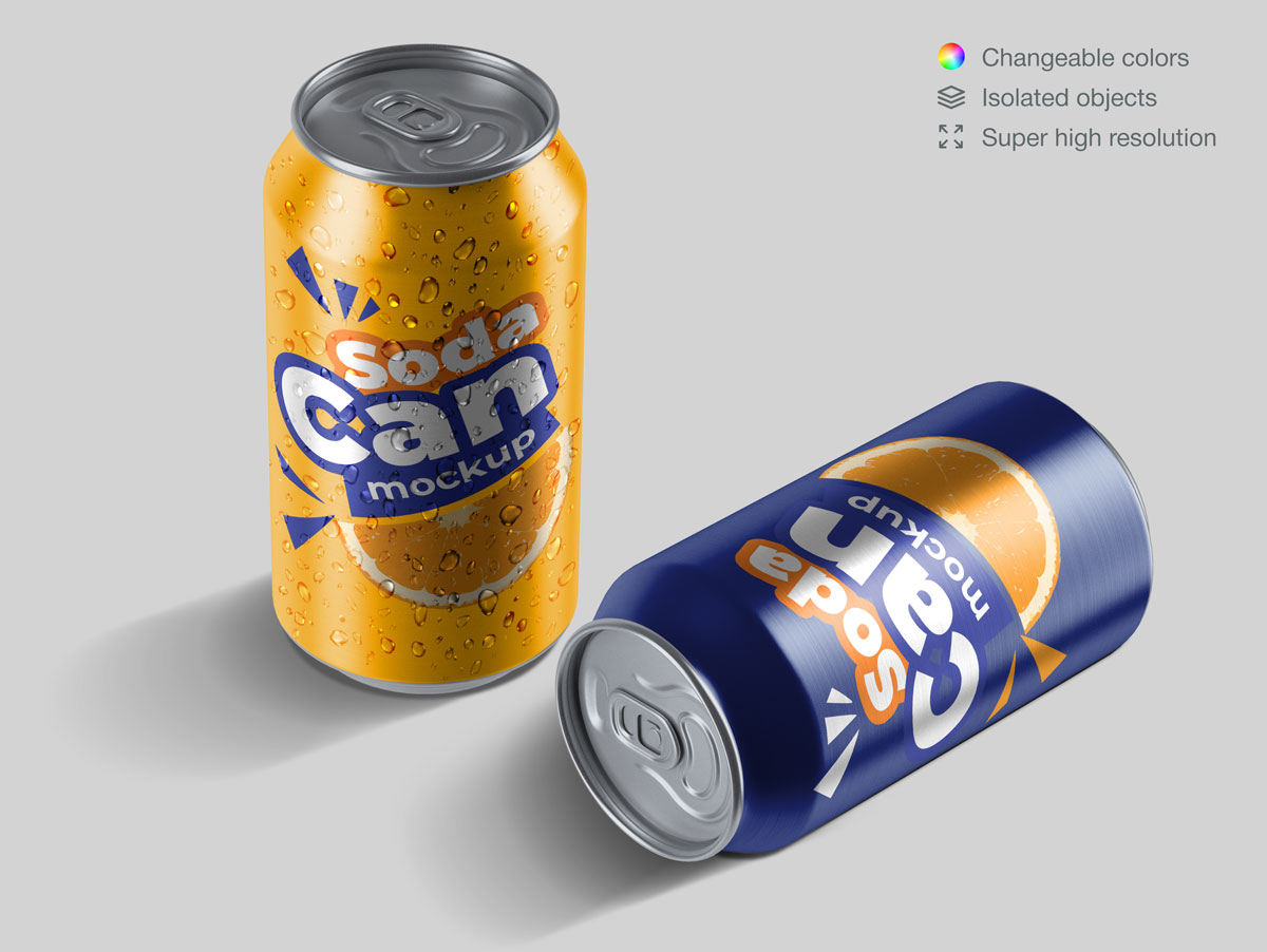 15款饮料苏打水易拉罐设计展示样机合集 Soda Can Mockup Pack_img_2