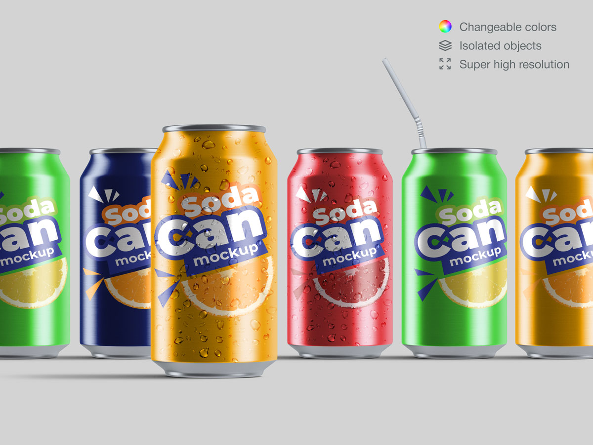 15款饮料苏打水易拉罐设计展示样机合集 Soda Can Mockup Pack_img_2