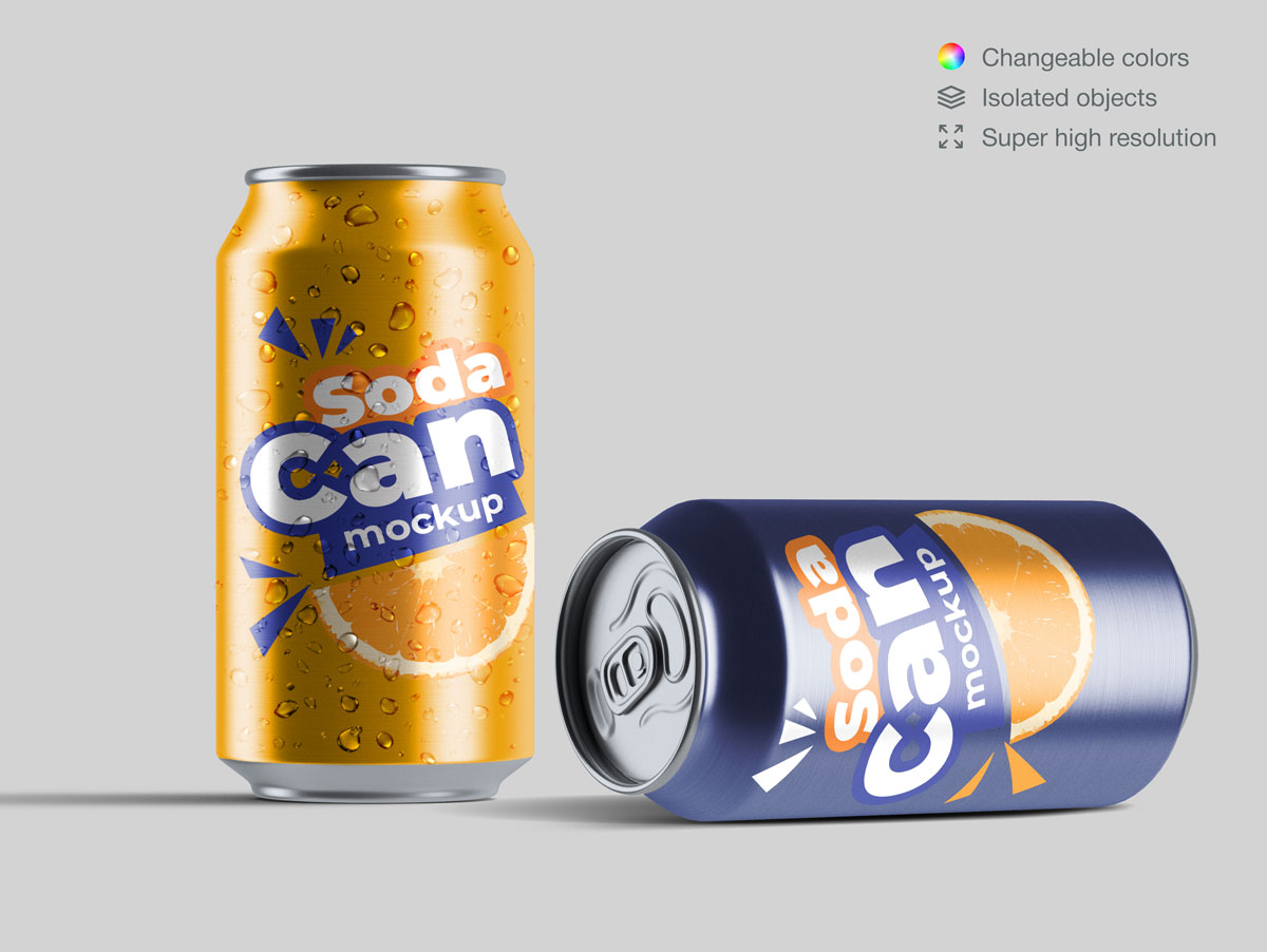 15款饮料苏打水易拉罐设计展示样机合集 Soda Can Mockup Pack_img_2