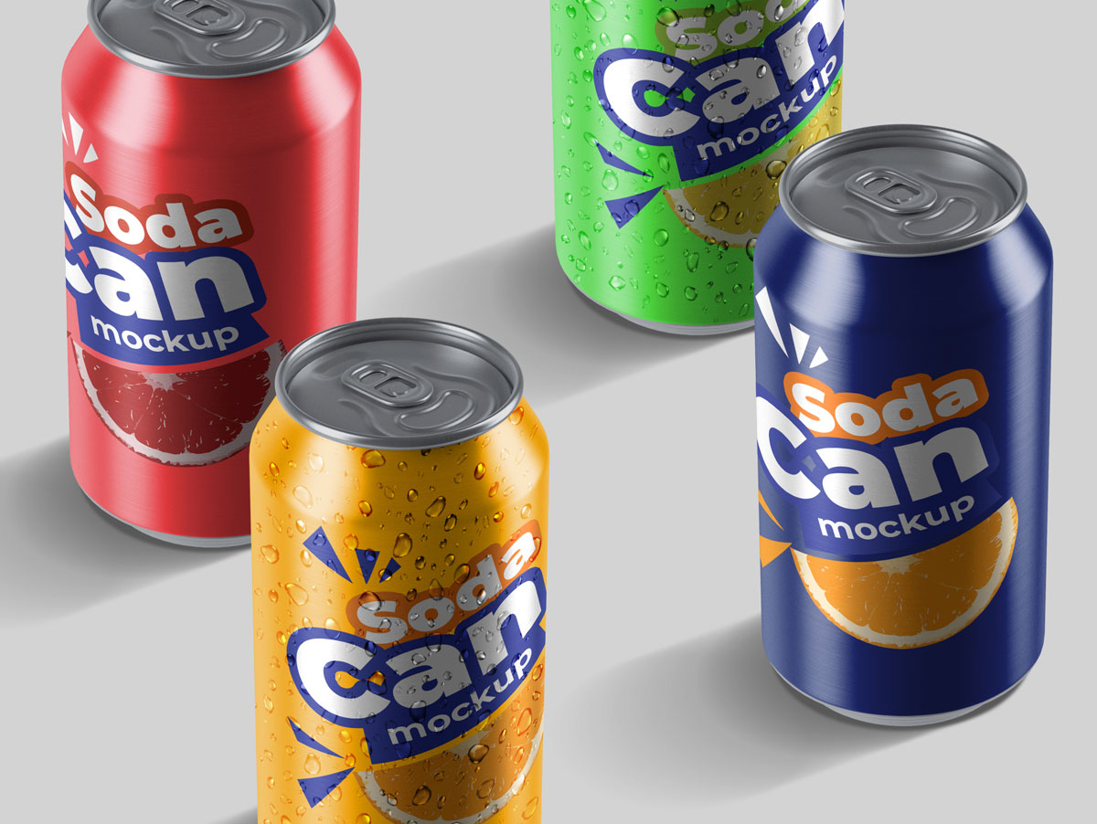 15款饮料苏打水易拉罐设计展示样机合集 Soda Can Mockup Pack_img_2