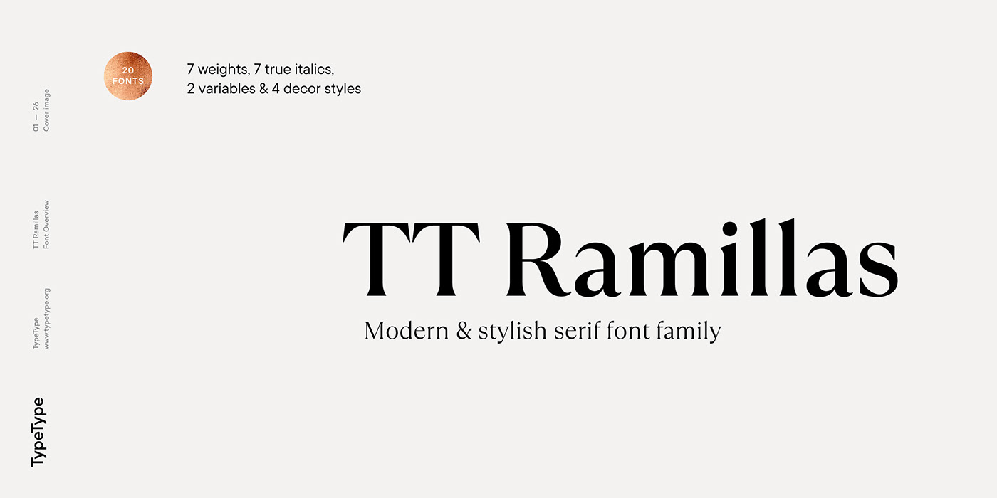 时尚海报标题文字设计衬线英文字体素材 Ramillas Typeface_img_2