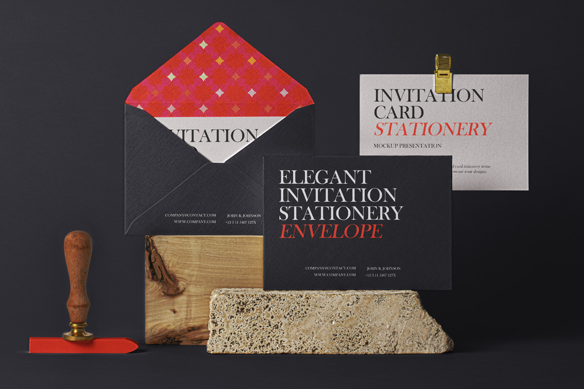 优雅邀请函卡片设计展示样机模板合集 Elegant Psd Invitation Mockup Set_img_2