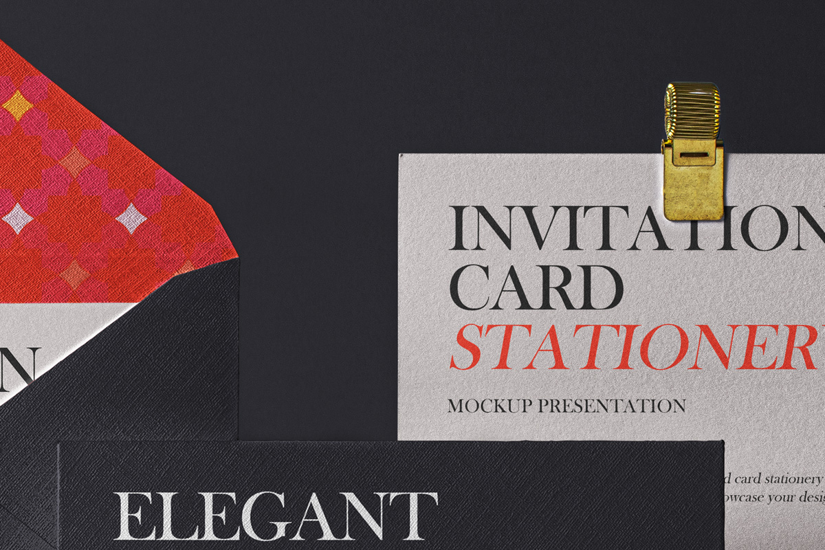 优雅邀请函卡片设计展示样机模板合集 Elegant Psd Invitation Mockup Set_img_2