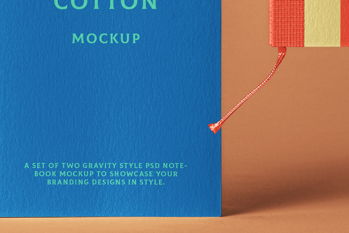 棉面笔记本设计展示样机PSD模板 Cotton Psd Notebook Mockup_img_2