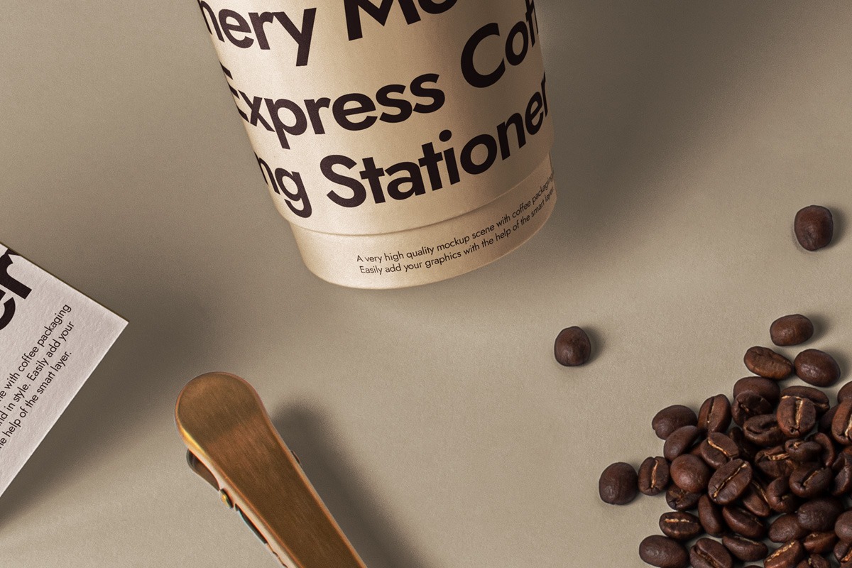 咖啡品牌设计名片纸杯展示样机模板 Branding Psd Coffee Set Mockup_img_2