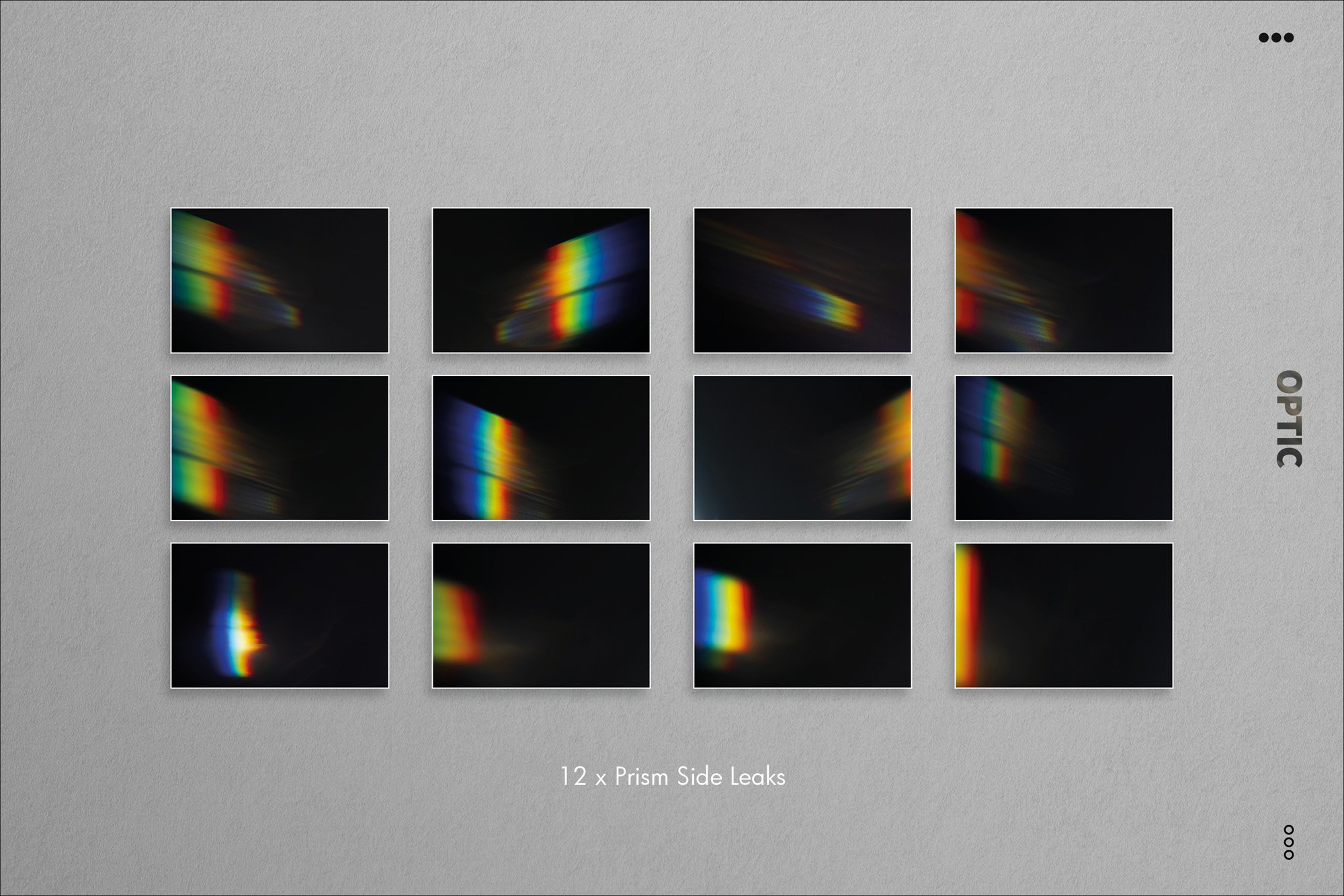 70种高清光谱棱镜反射漏光PS叠加层图片素材 OPTIC Prism & Rainbow Light Leaks_img_2