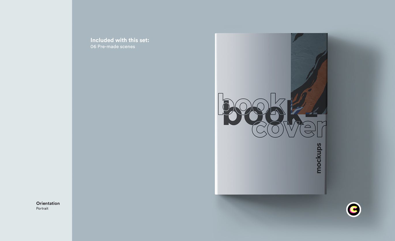 22款精装书画册封面设计展示样机PSD模板 Book Cover Mockups Pack_img_2