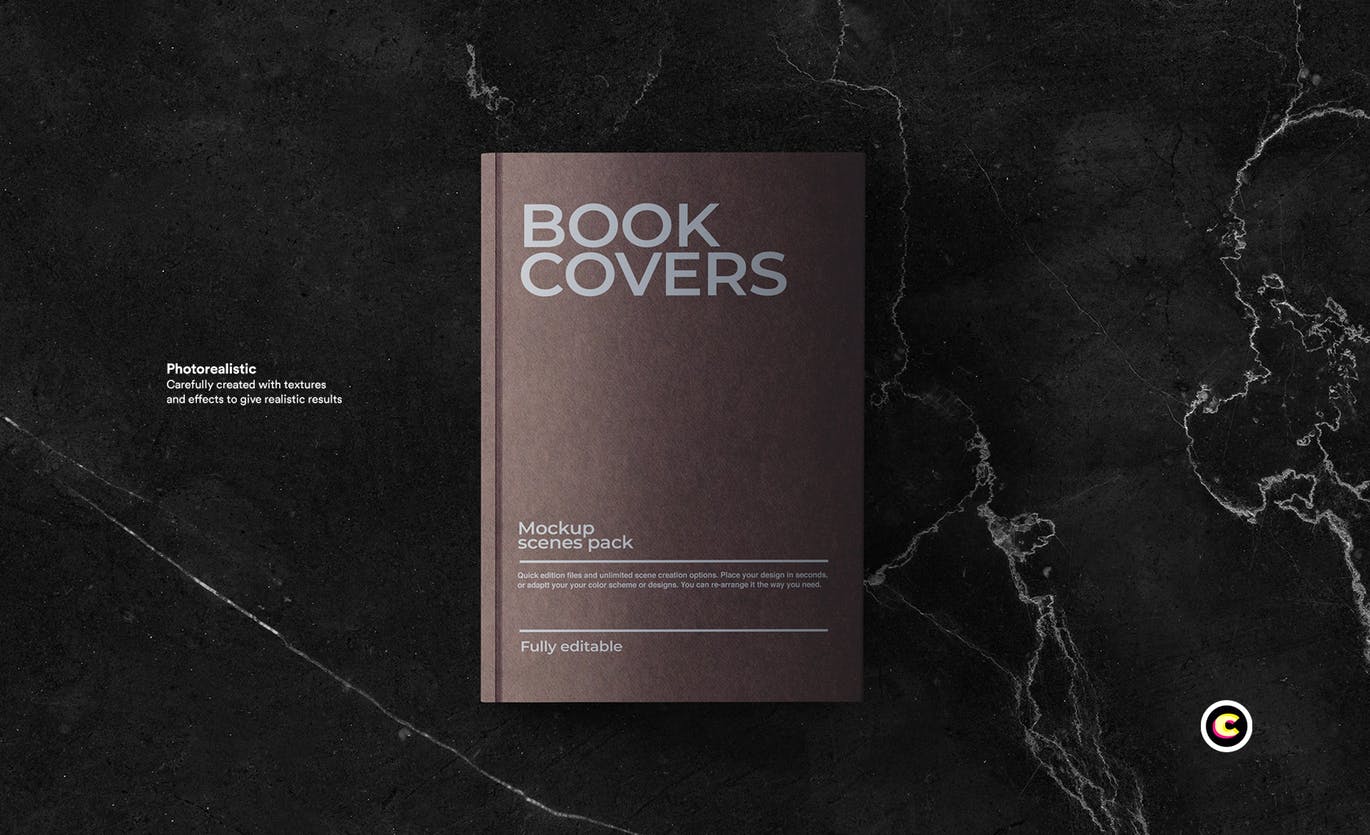 22款精装书画册封面设计展示样机PSD模板 Book Cover Mockups Pack_img_2