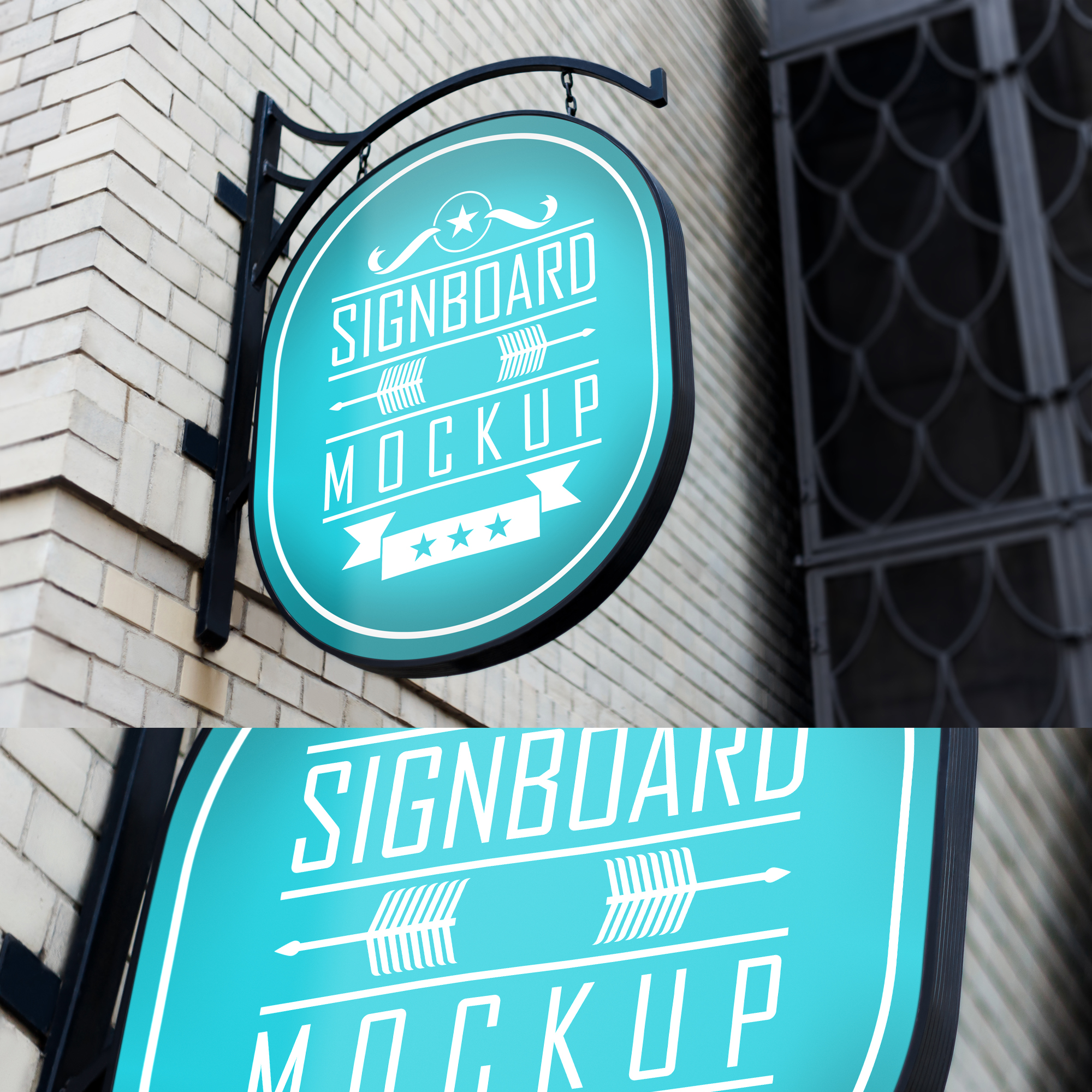 6款霓虹灯效果招牌设计展示智能贴图样机 6 Neon Signboard Mockups_img_2