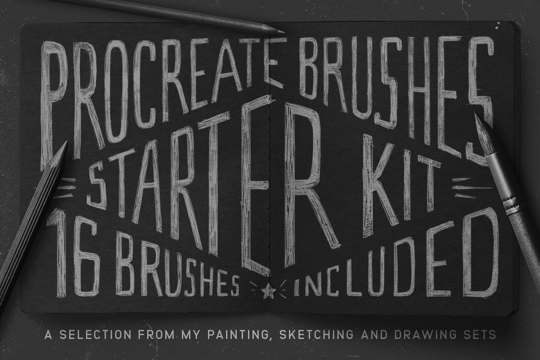 16款素描绘画点状线条Procreate笔刷 Starter Kit Procreate Brushes_img_2