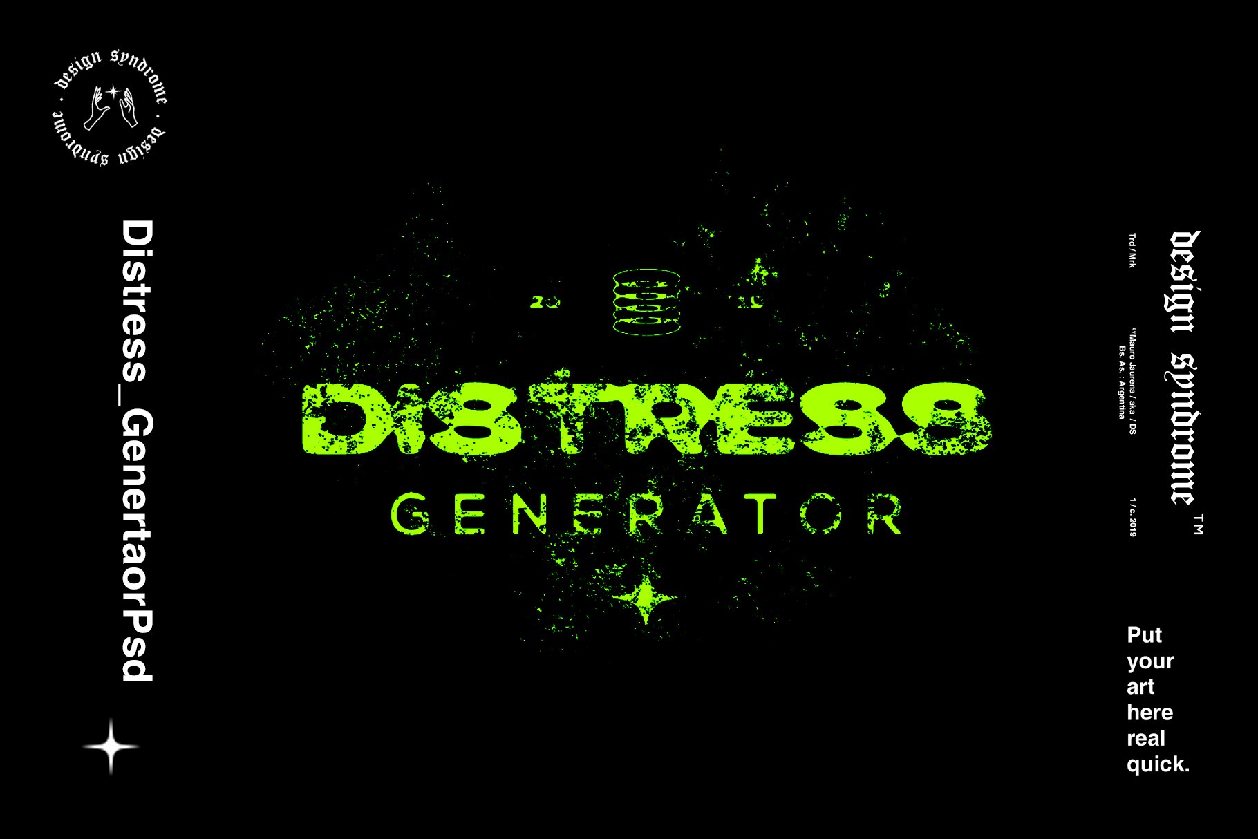 潮流复古做旧磨损飞溅文字PS样式模板 Distress Generator_img_2