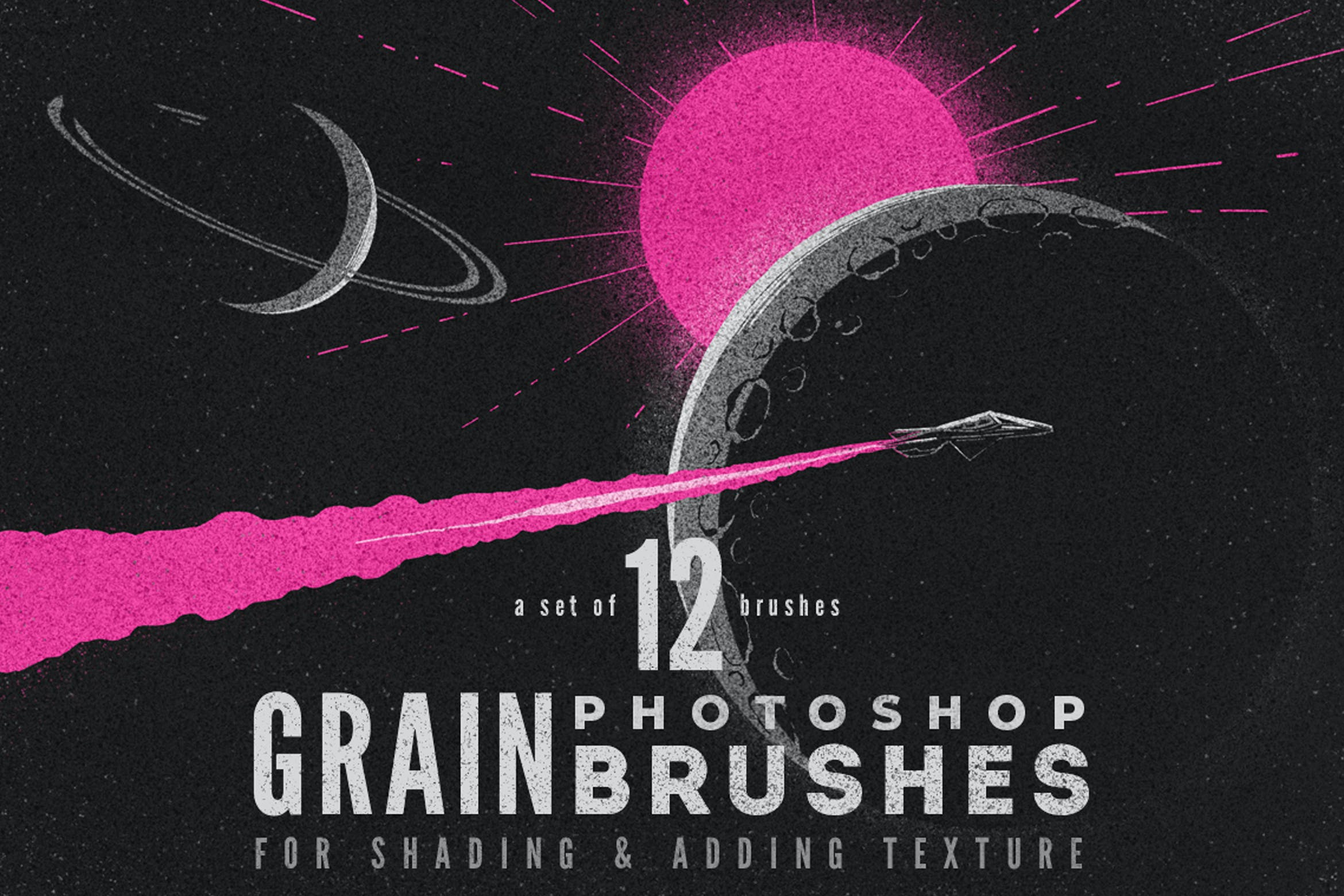 12种粗糙颗粒状PS绘画笔刷 Grain Volume 1 - Photoshop Brushes_img_2