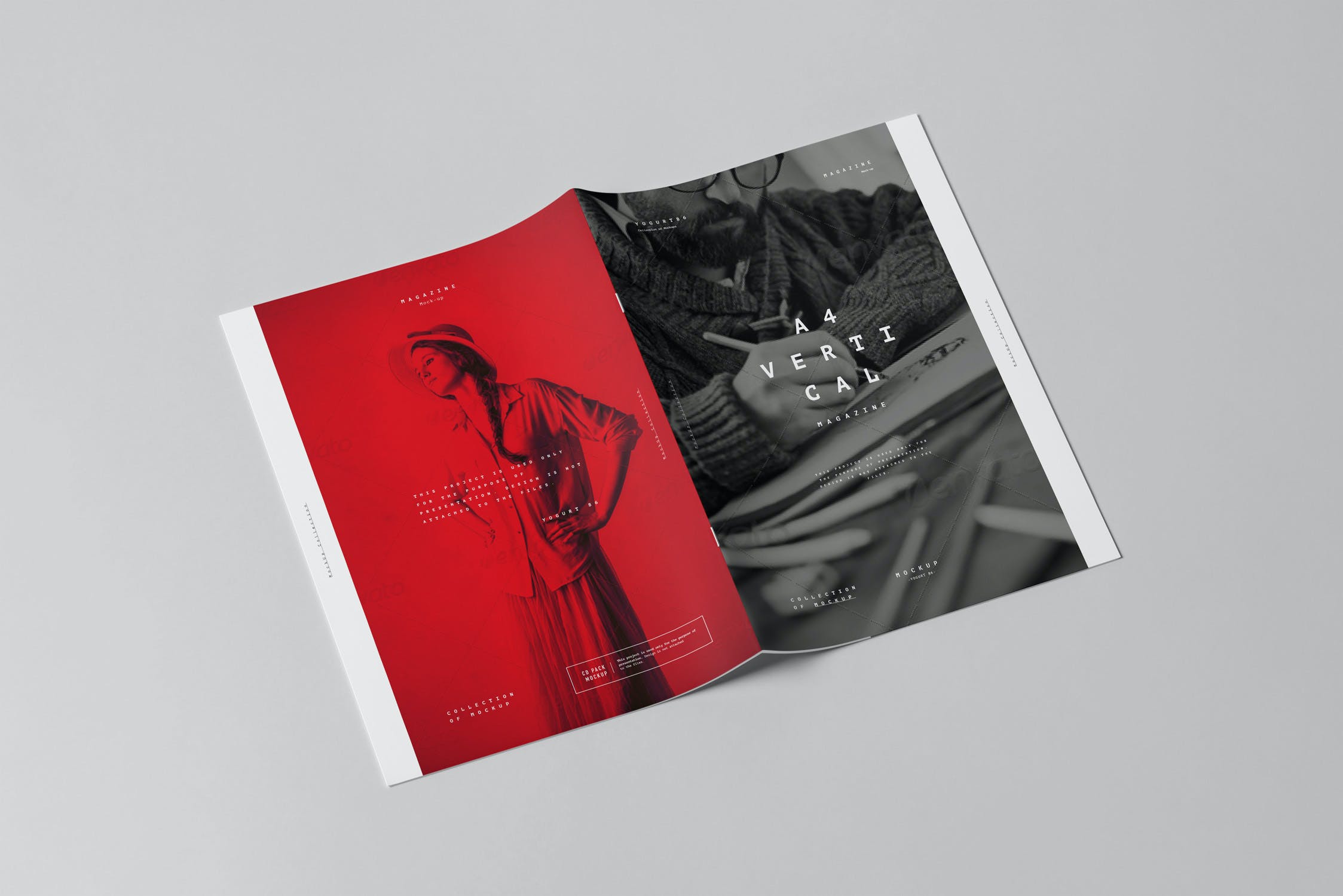 10款A4骑马钉宣传画册设计展示样机模板 A4 Brochure Mockup 3_img_2