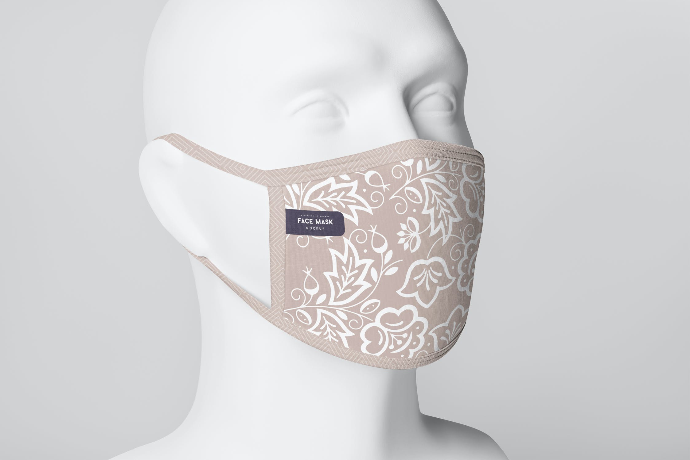 8款防护面罩口罩印花设计展示样机PSD模板 Face Mask Mockup_img_2