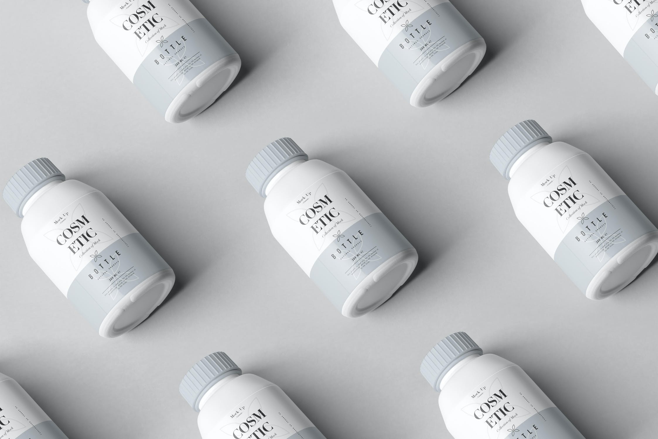 10款化妆品塑料包装罐设计展示样机PSD模板 Cosmetic Bottle Mockup 3_img_2