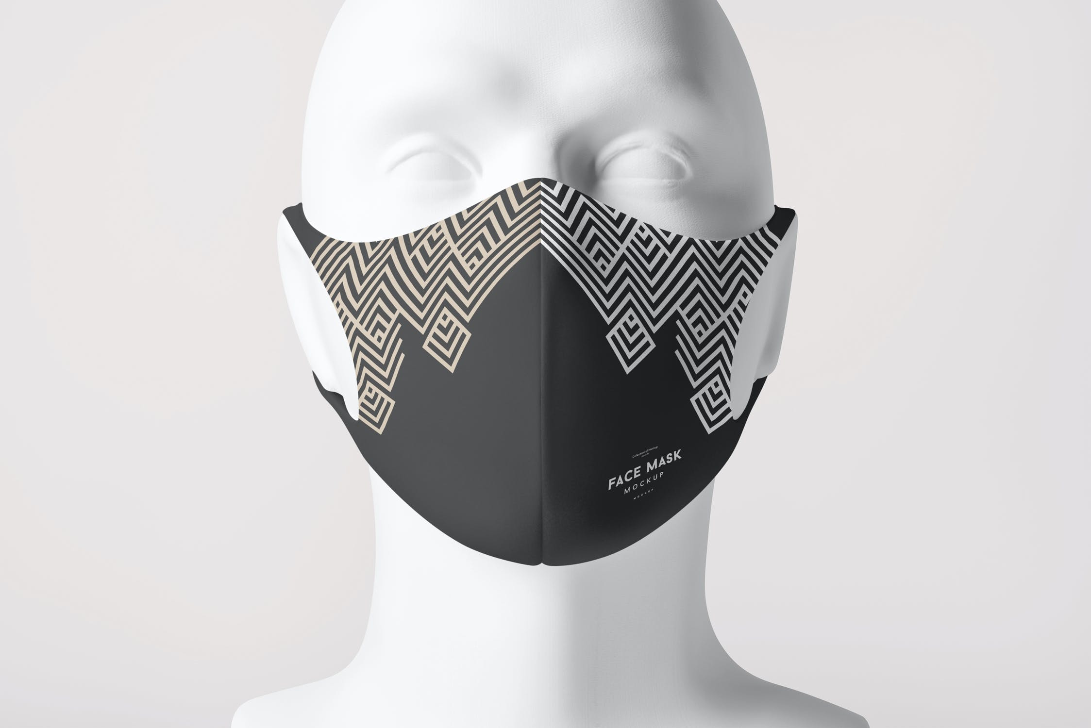 7款防护面罩口罩设计展示样机PSD模板 Face Mask Mockup 3_img_2