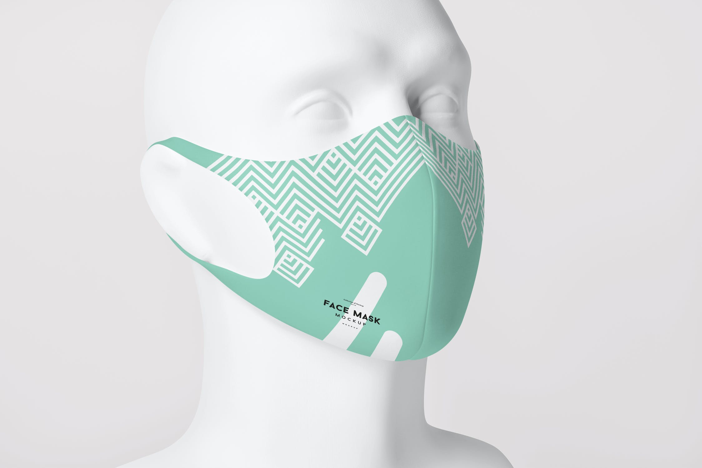 7款防护面罩口罩设计展示样机PSD模板 Face Mask Mockup 3_img_2