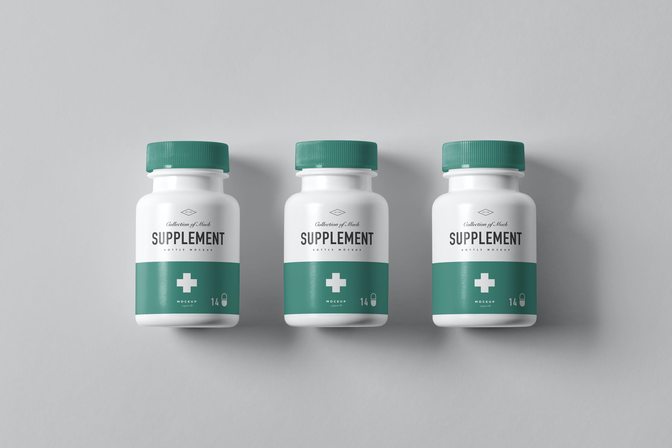 8款药物补充瓶塑料瓶包装盒设计展示样机模板 Supplement Bottle Mockup_img_2