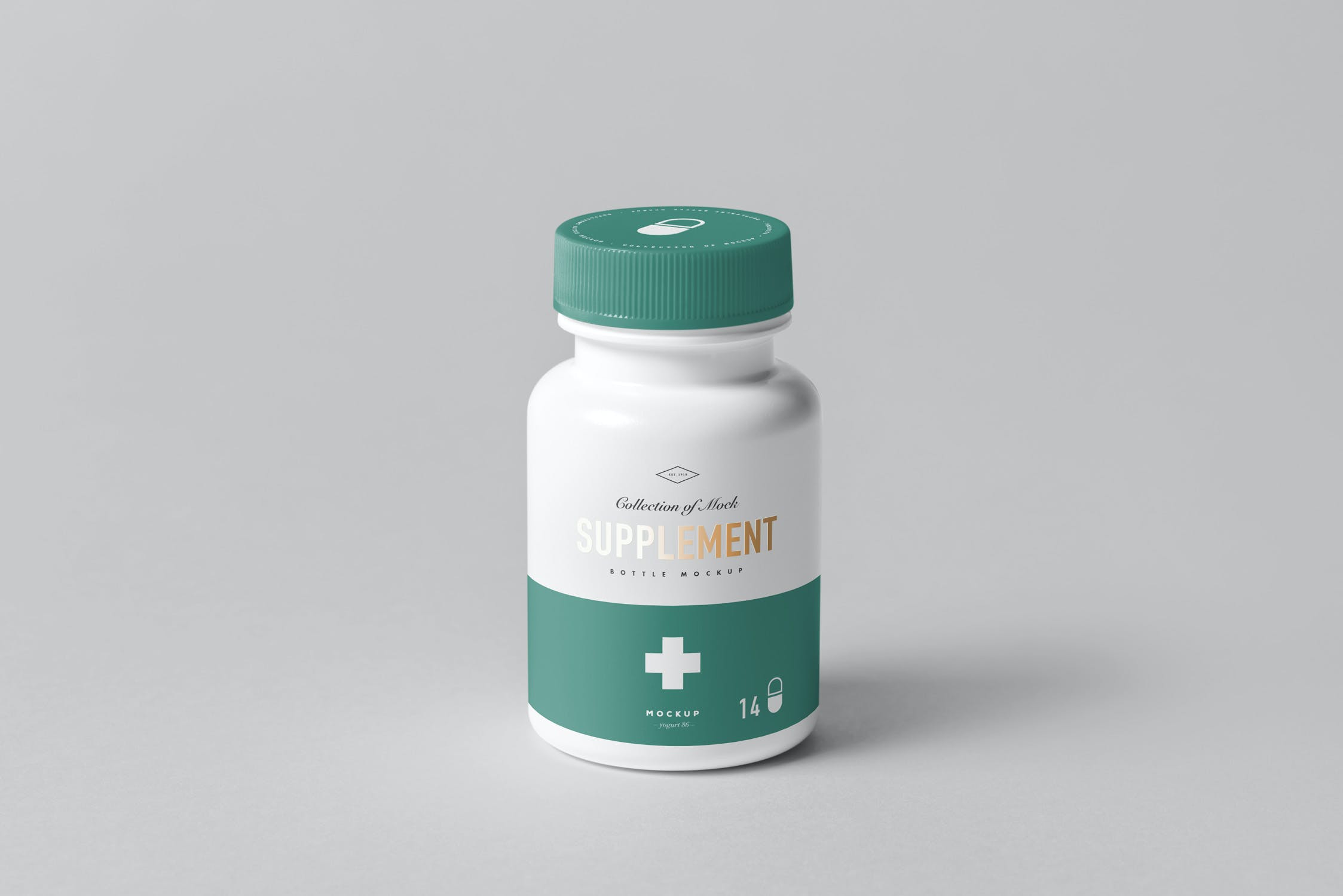 8款药物补充瓶塑料瓶包装盒设计展示样机模板 Supplement Bottle Mockup_img_2