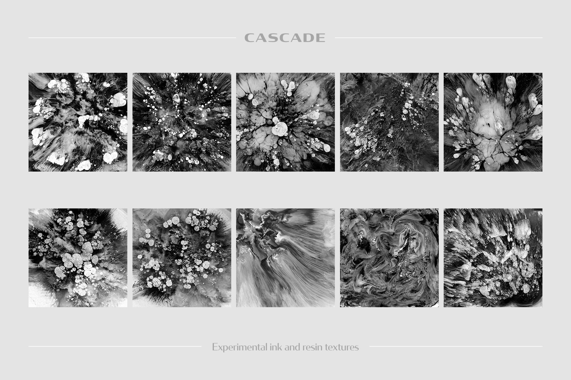 10款炫彩抽象艺术颜料涂鸦视觉海报背景底纹图片素材 Cascade Ink & Resin Textures_img_2